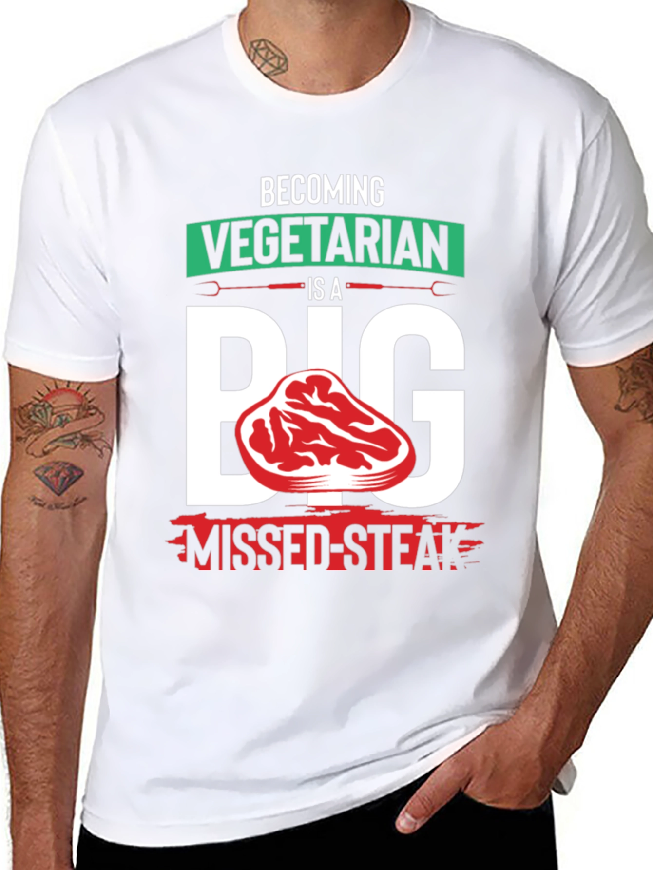 Vegetarian Missed-Steak Graphic Tee