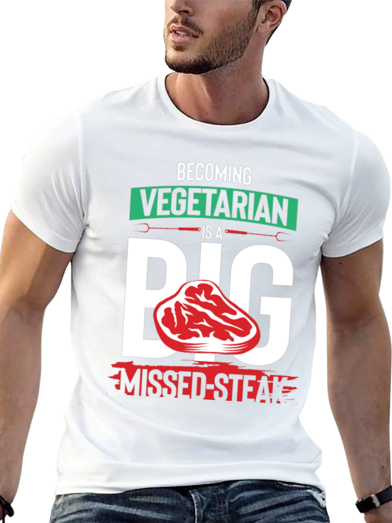 Vegetarian Missed-Steak Graphic Tee
