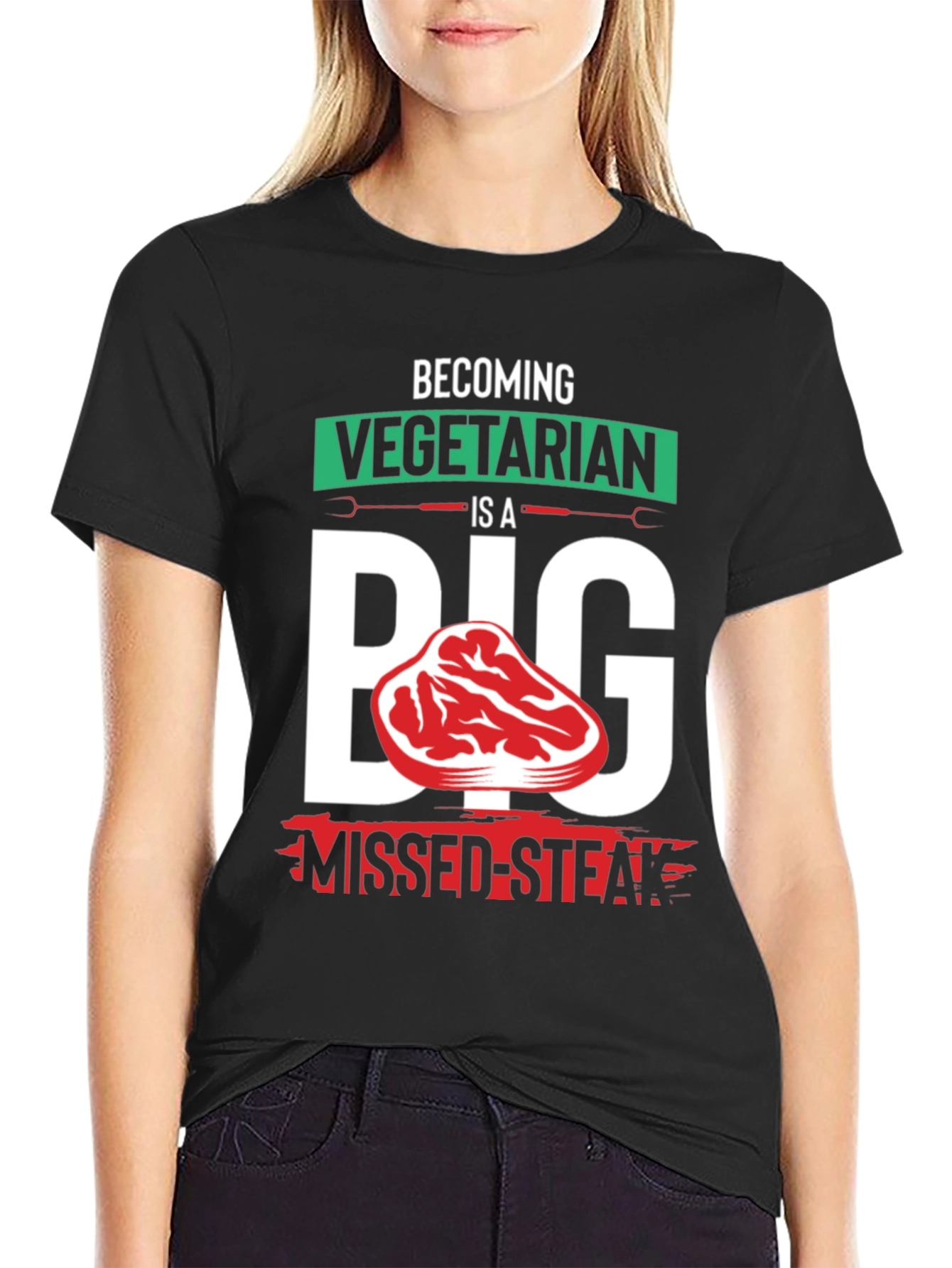 Vegetarian Missed-Steak Graphic Tee