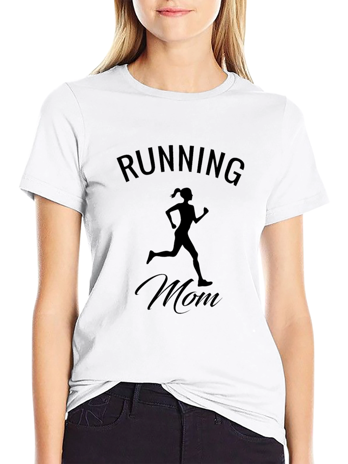 Running Mom Graphic Tee - Black Unisex Shirt