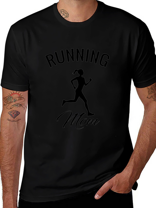 Running Mom Graphic Tee - Black Unisex Shirt