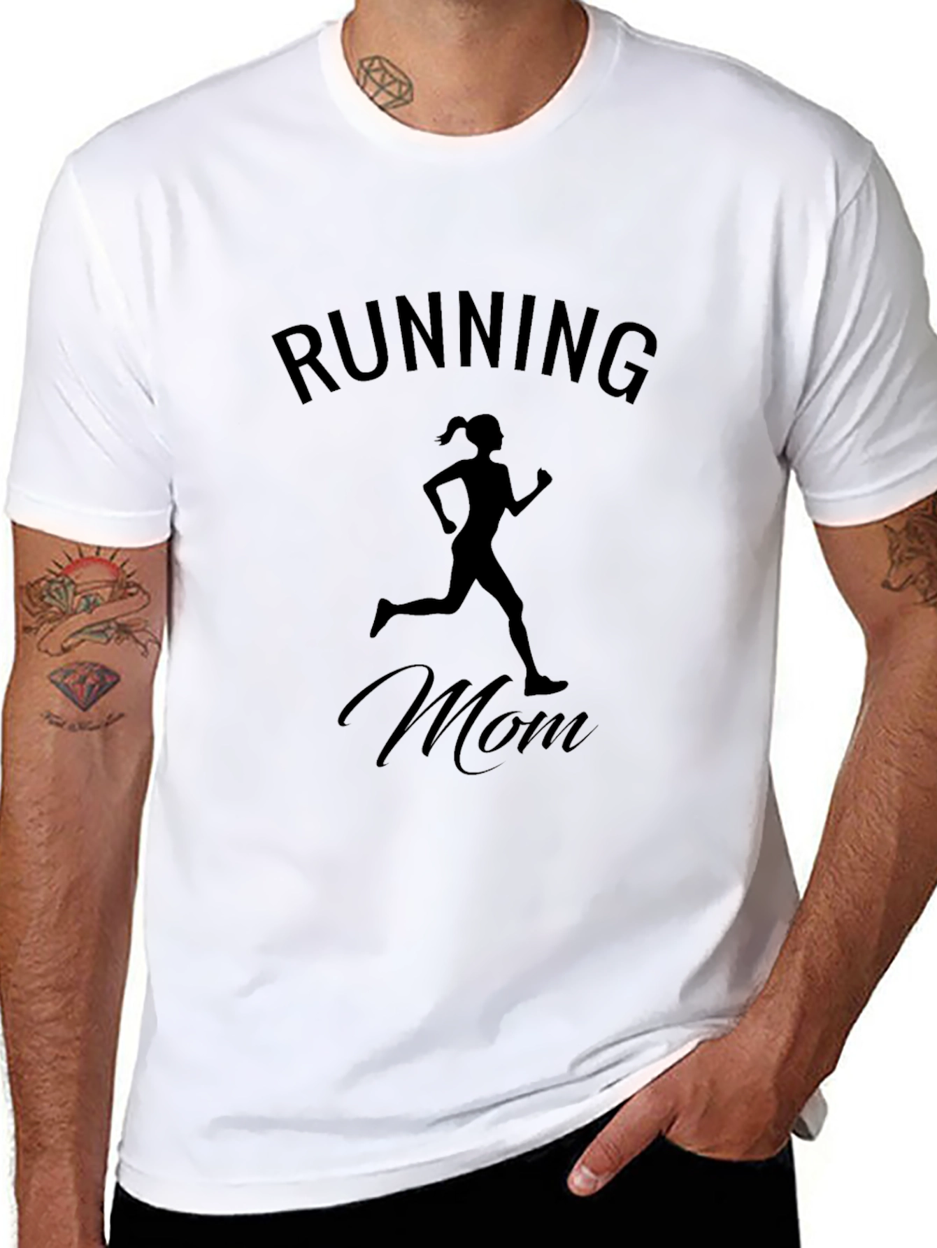 Running Mom Graphic Tee - Black Unisex Shirt