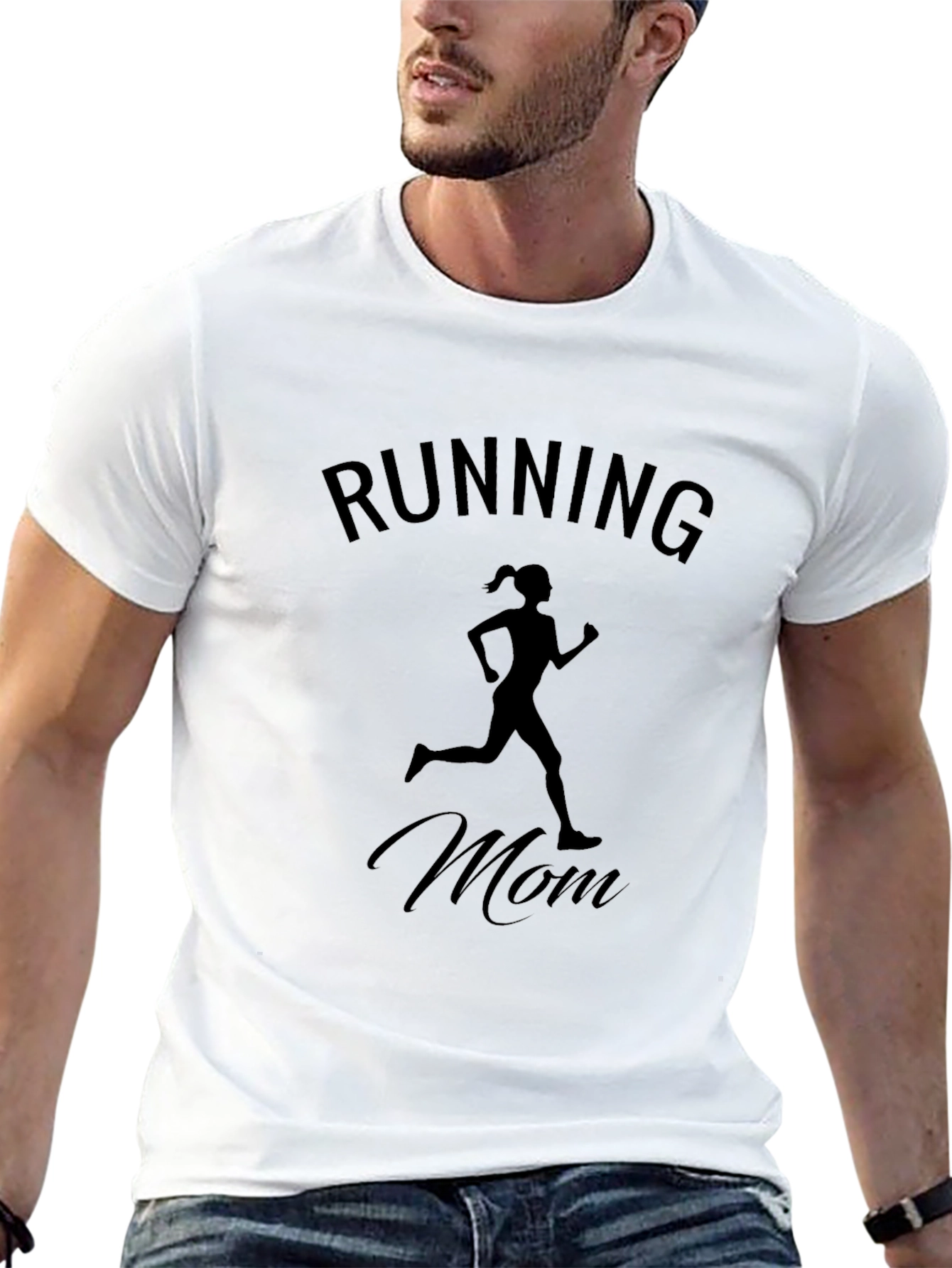 Running Mom Graphic Tee - Black Unisex Shirt