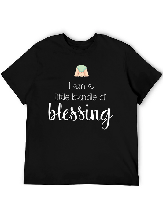 Little Bundle of Blessing Black T-Shirt