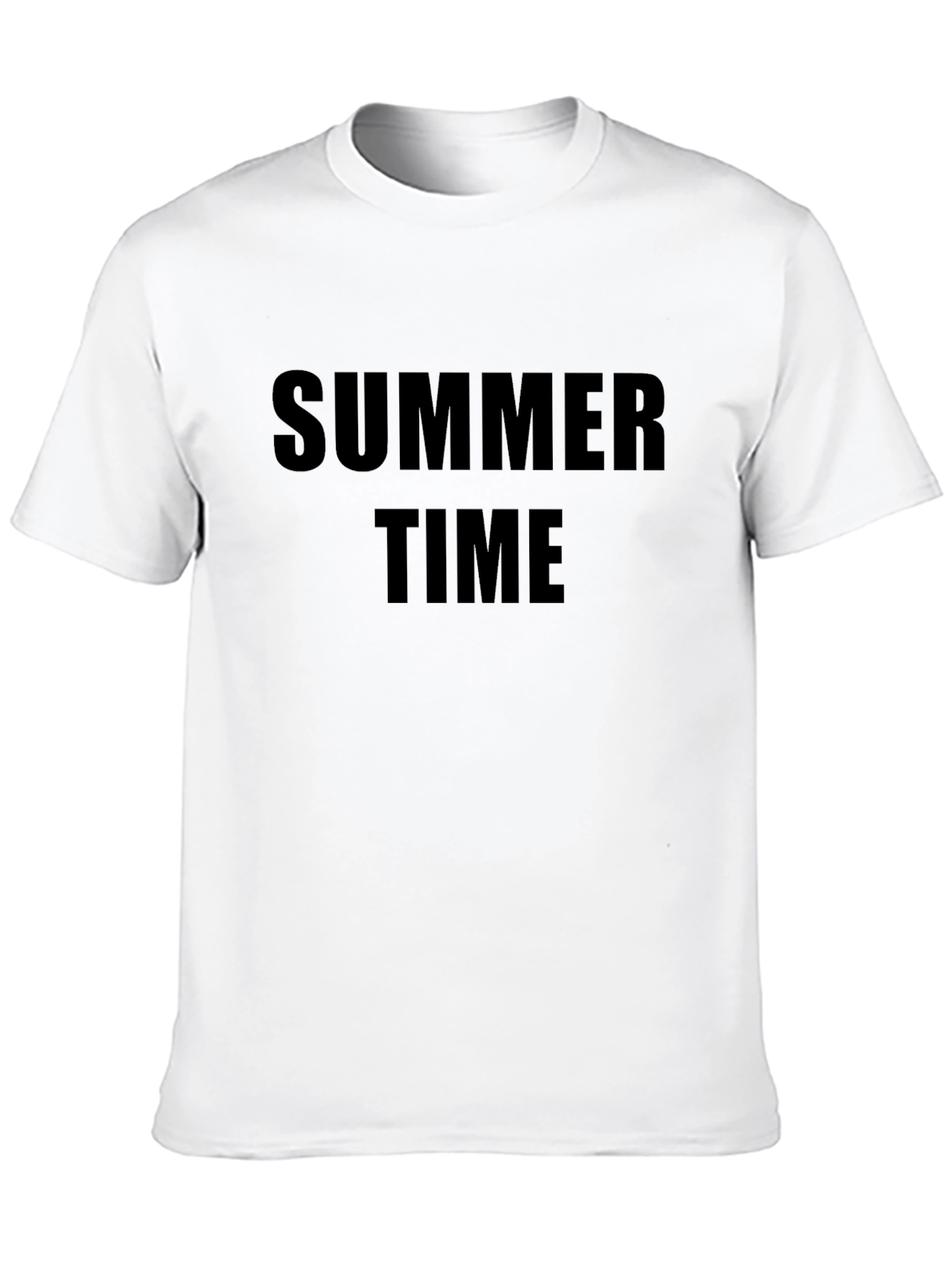 Summer Time Black Graphic Tee - Casual Style