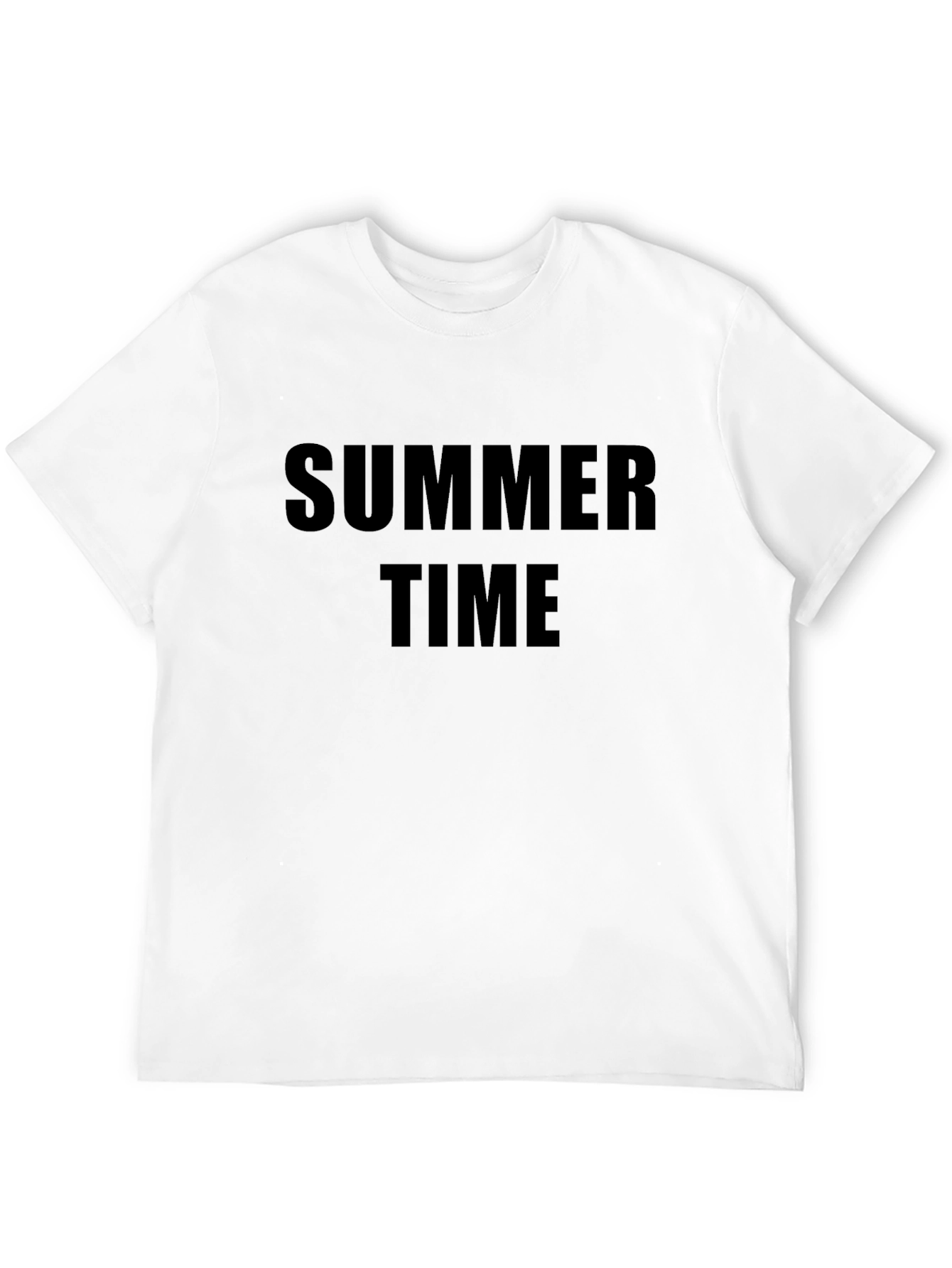 Summer Time Black Graphic Tee - Casual Style
