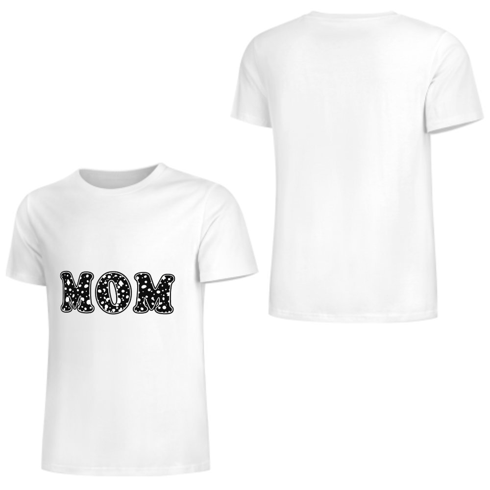 Mom Leopard Print Graphic T-Shirt | Cute Minimalist Mother’s Day Tee(z120)