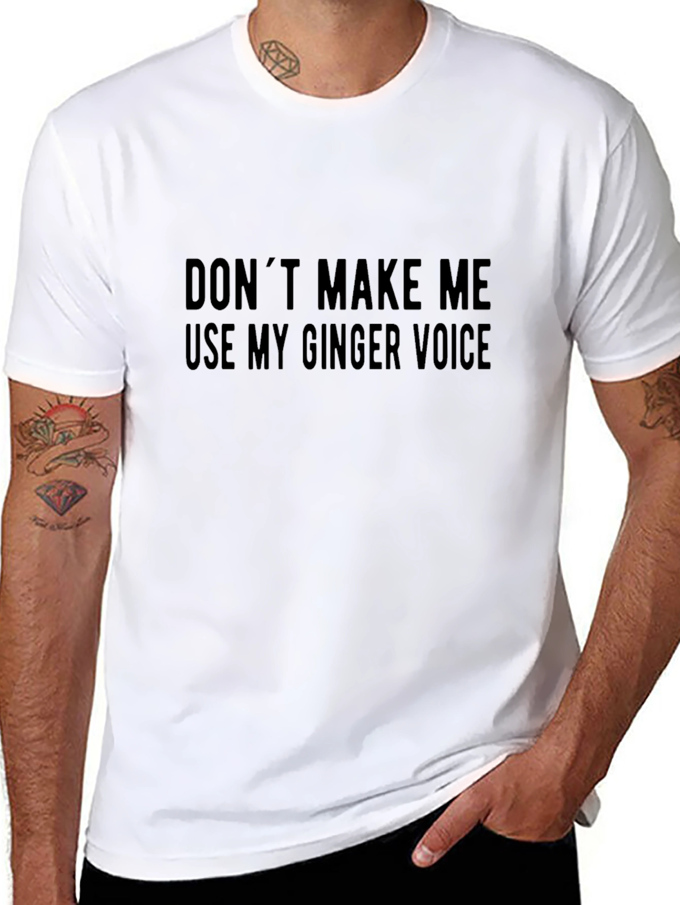 Funny Ginger Voice Black T-Shirt