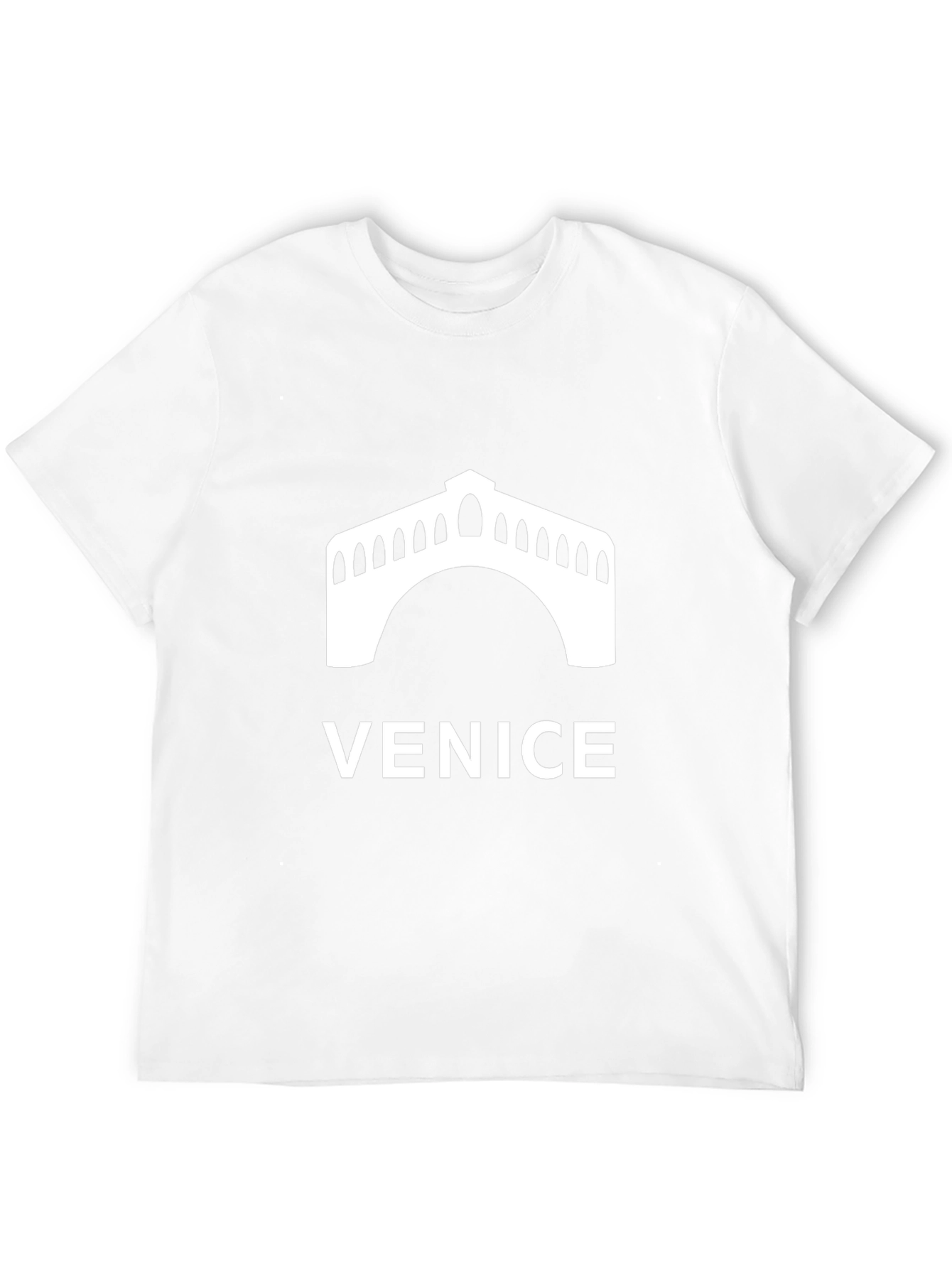Venice Bridge Graphic Tee - Black Unisex T-Shirt
