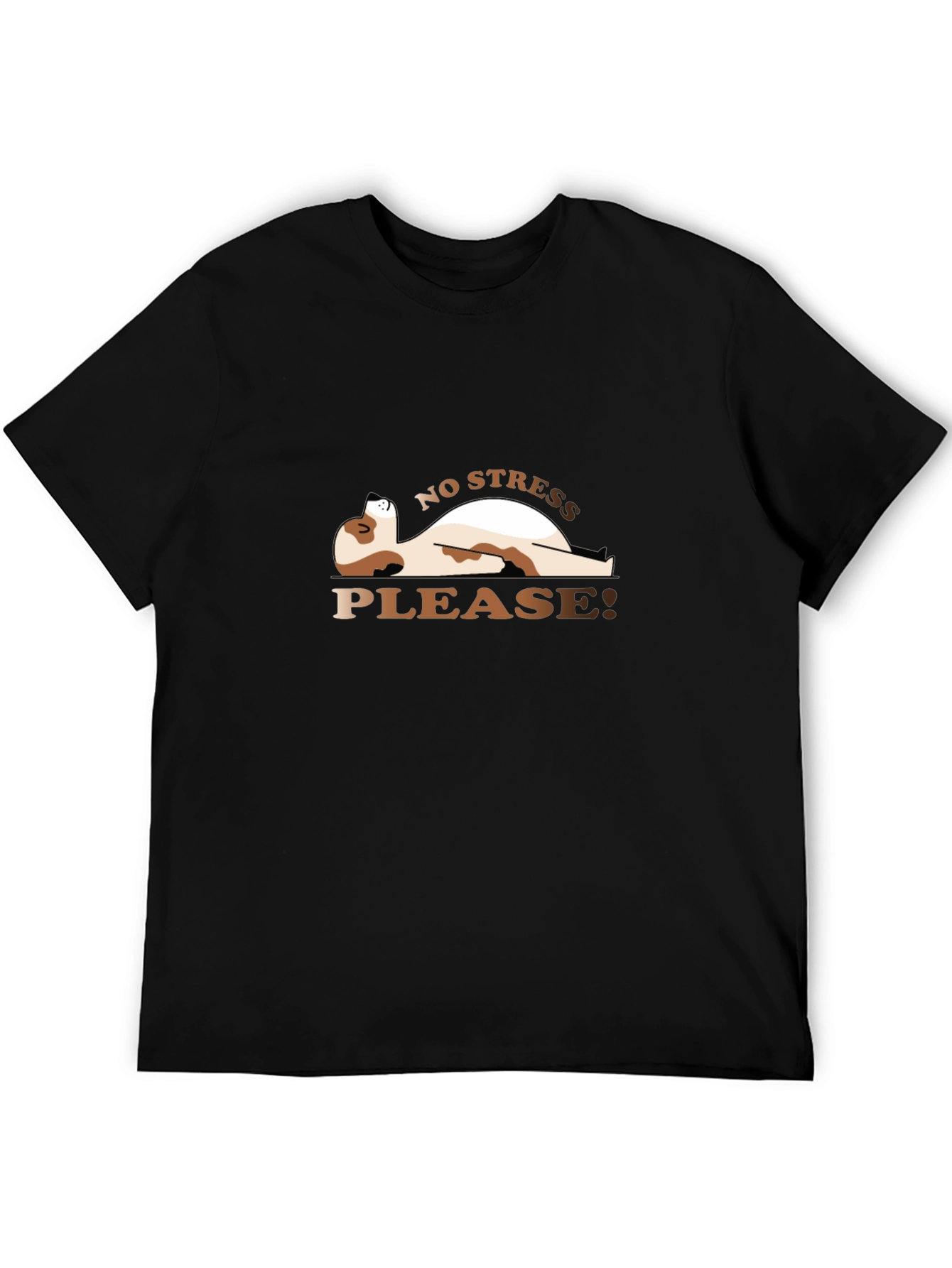 Relaxed Dog Graphic Tee - No Stress Please!