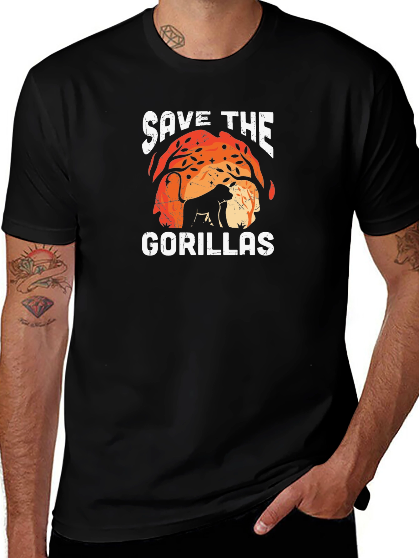 Save the Gorillas T-Shirt - Wildlife Conservation Tee
