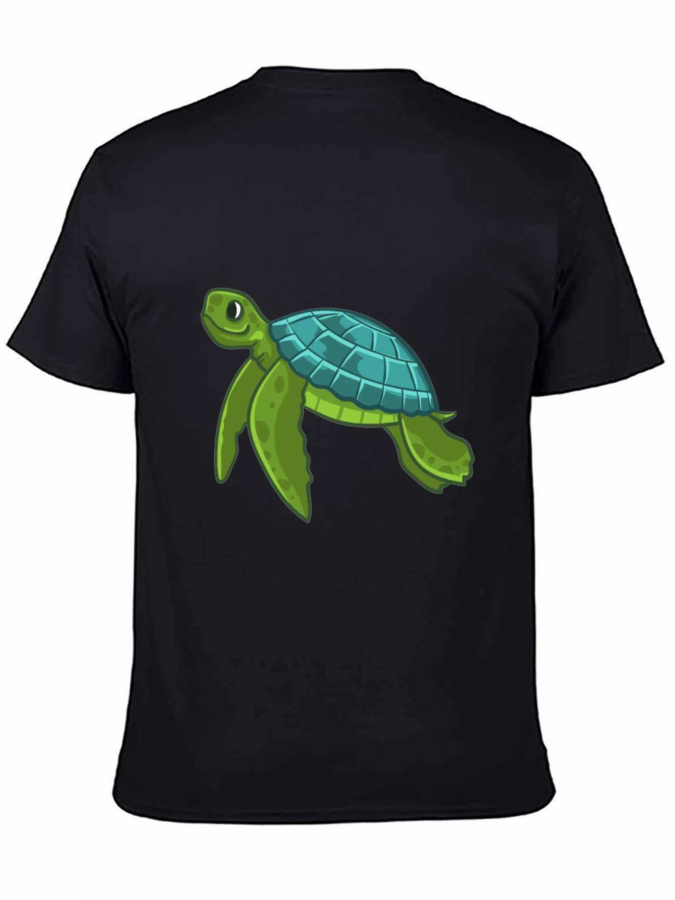 Turtle Graphic Print Crew Neck T-Shirt