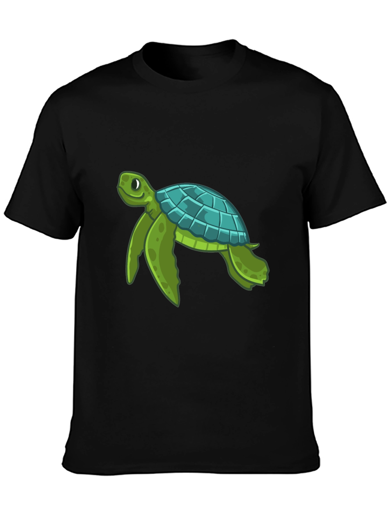 Turtle Graphic Print Crew Neck T-Shirt
