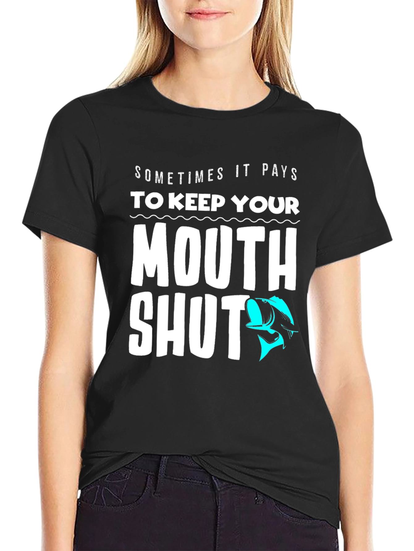 Keep Your Mouth Shut Funny Fishing T-Shirt