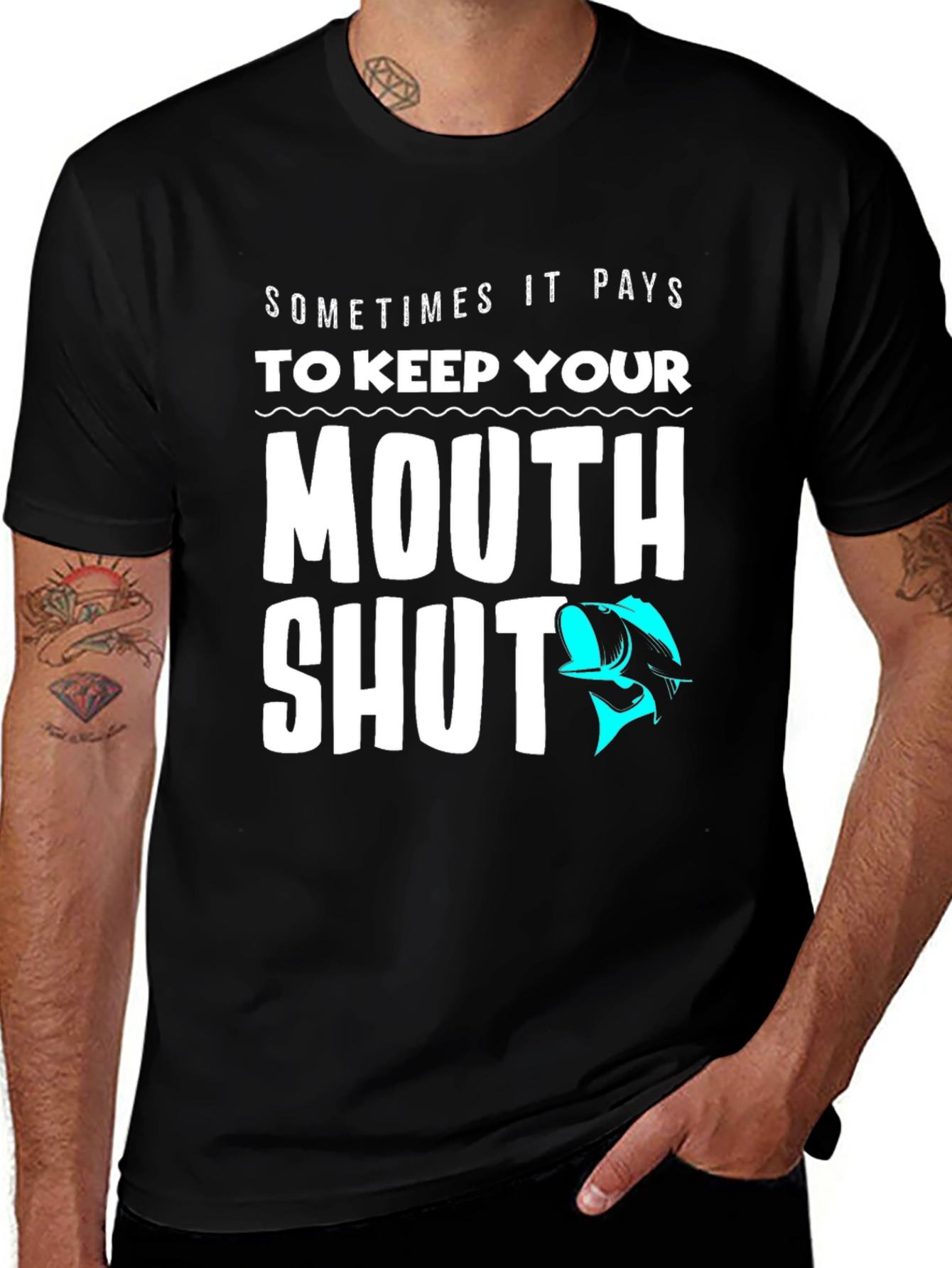 Keep Your Mouth Shut Funny Fishing T-Shirt