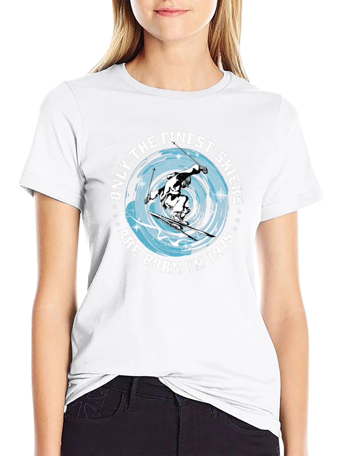 Finest Skiers Born in 1975 Graphic T-Shirt