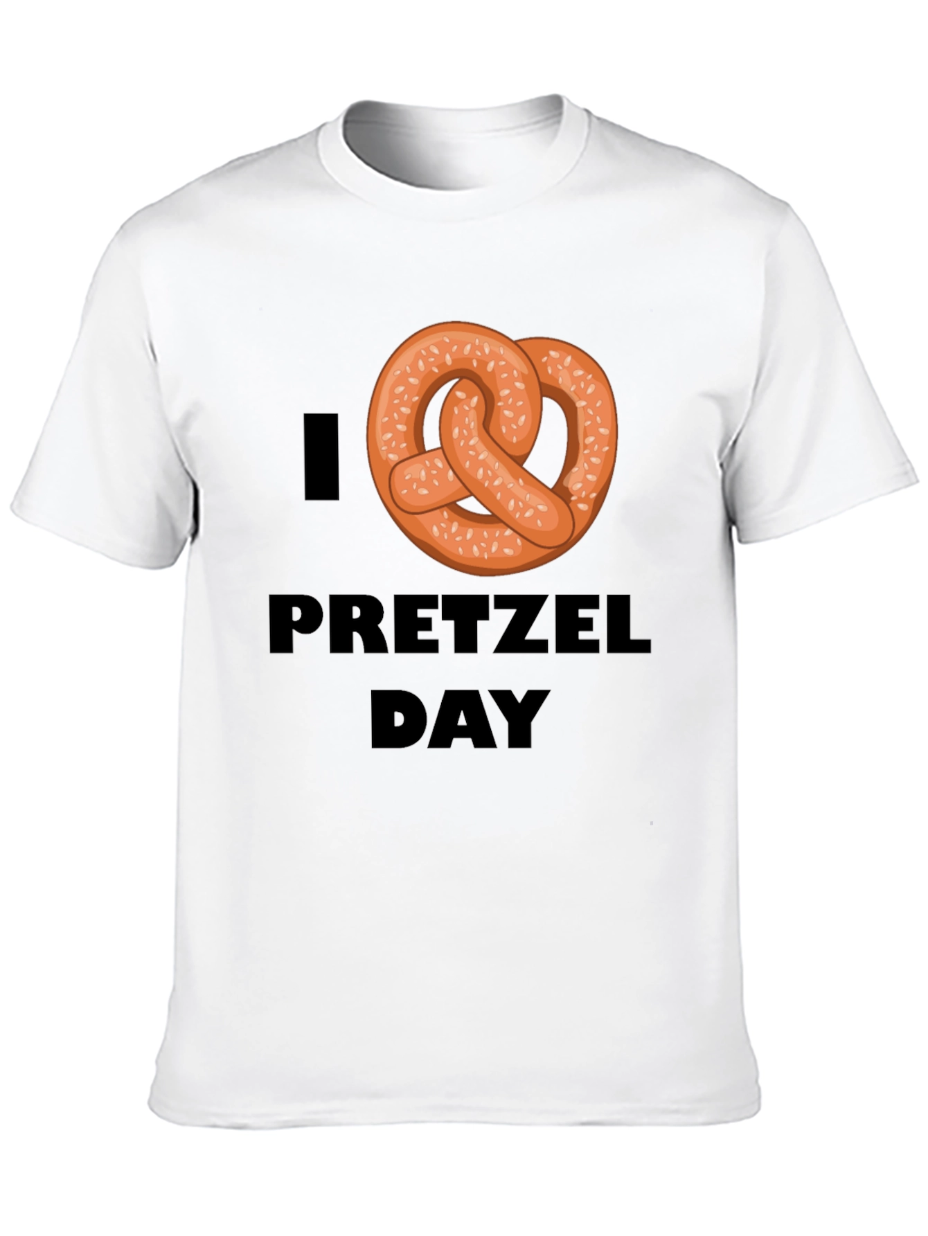 I Heart Pretzel Day T-Shirt - Novelty Graphic Tee