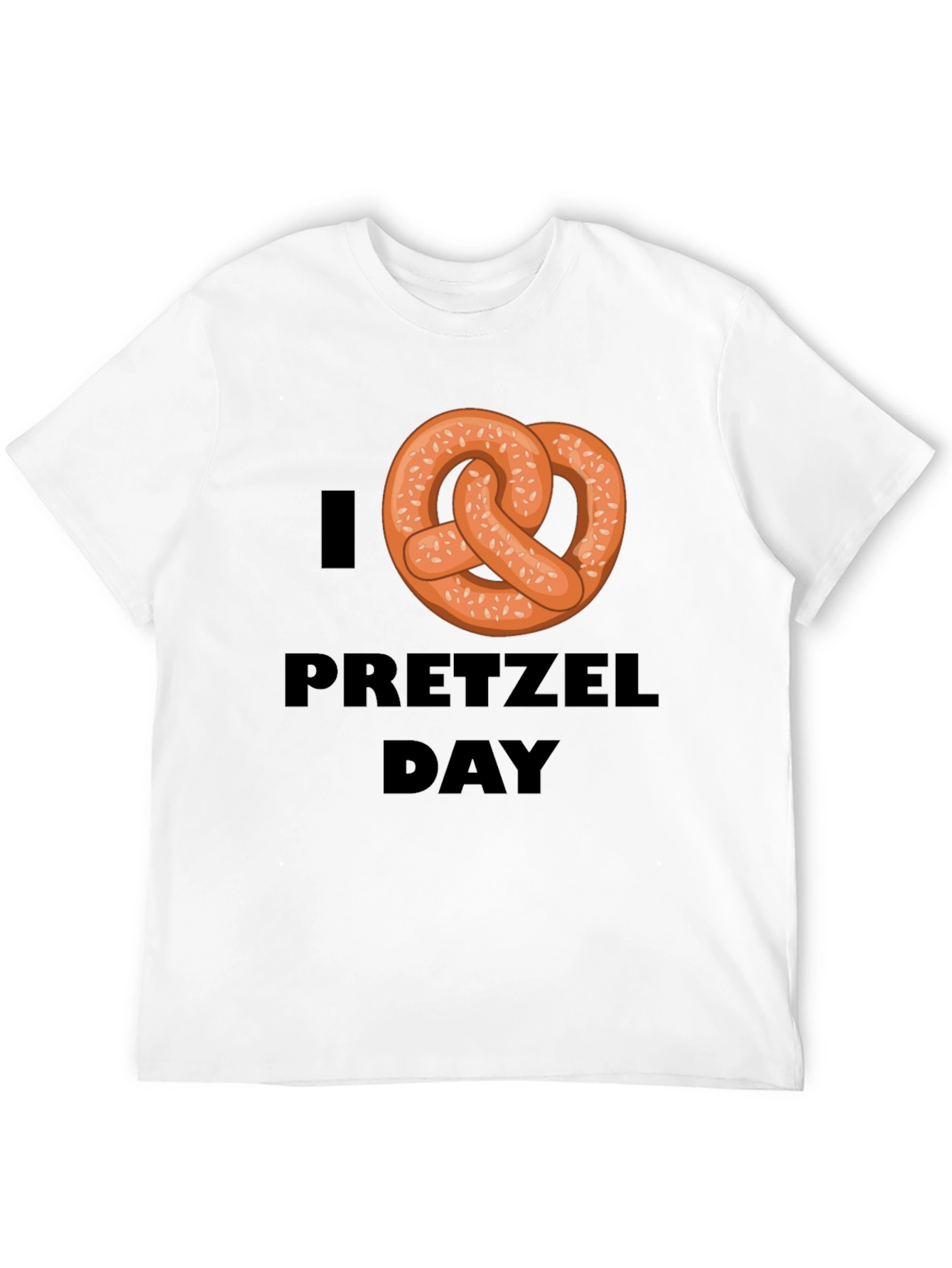 I Heart Pretzel Day T-Shirt - Novelty Graphic Tee