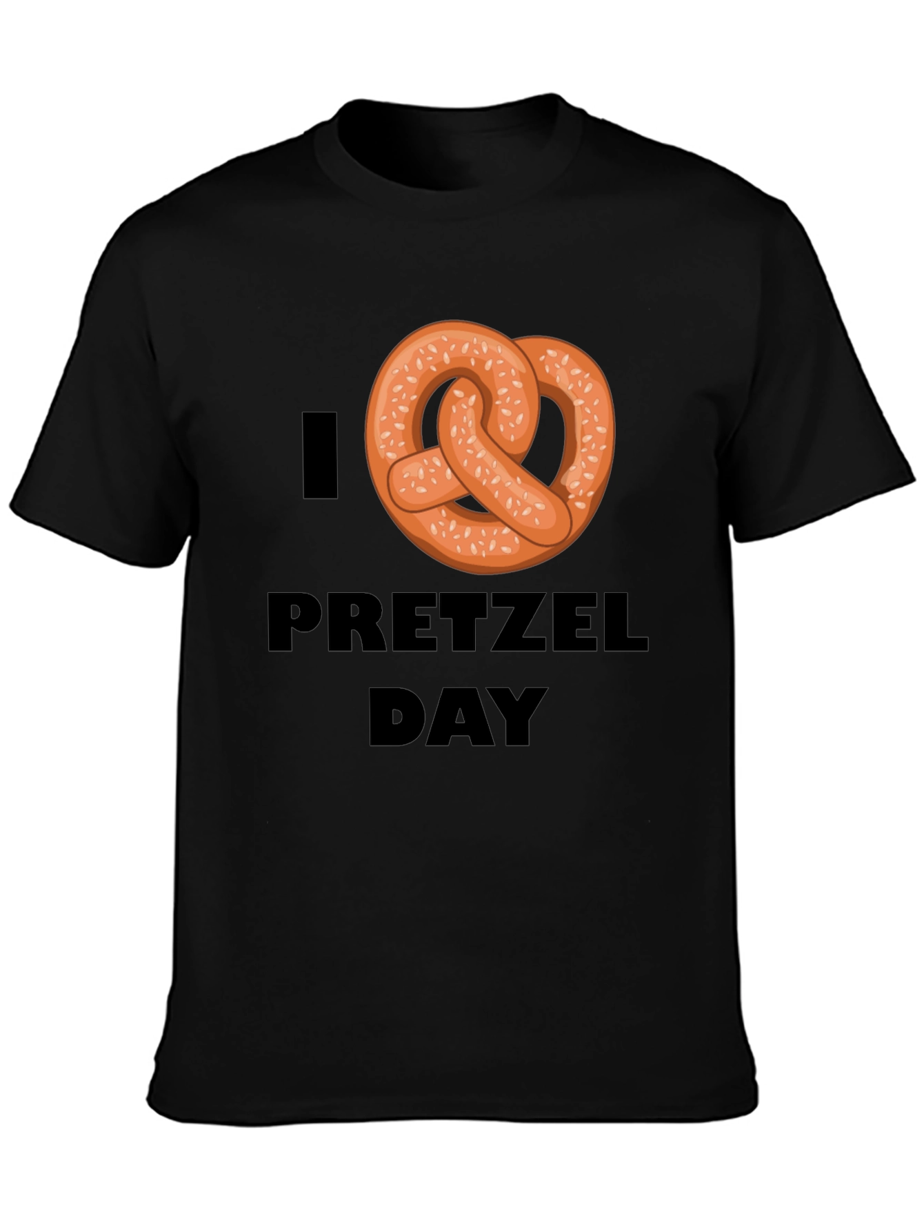 I Heart Pretzel Day T-Shirt - Novelty Graphic Tee