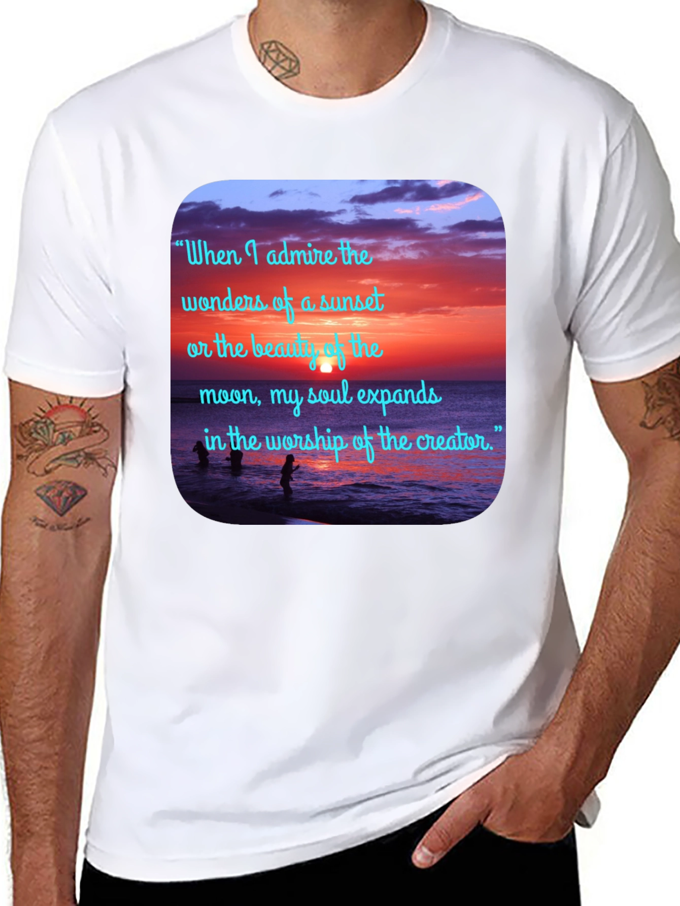 Sunset Beach Quote Graphic Tee