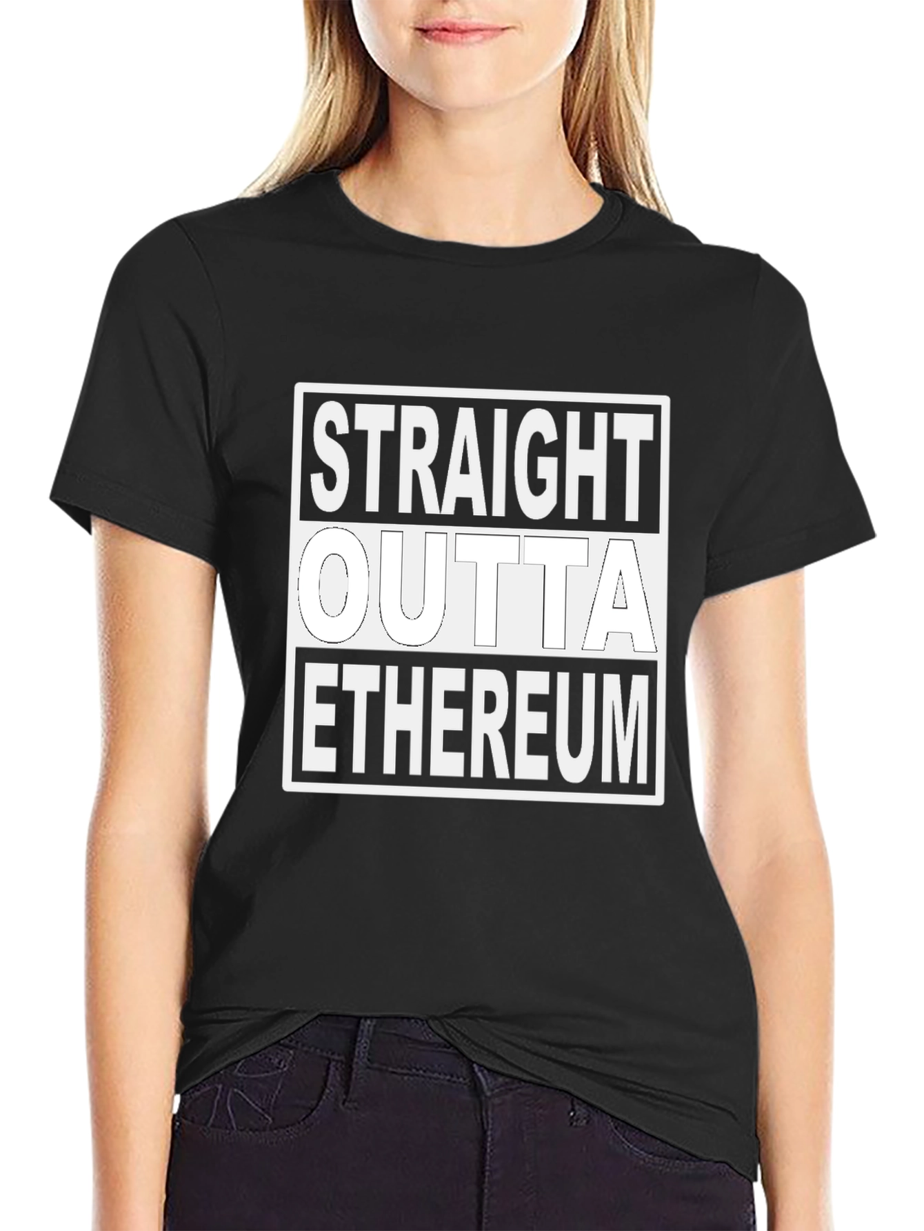 Straight Outta Ethereum Black Tee