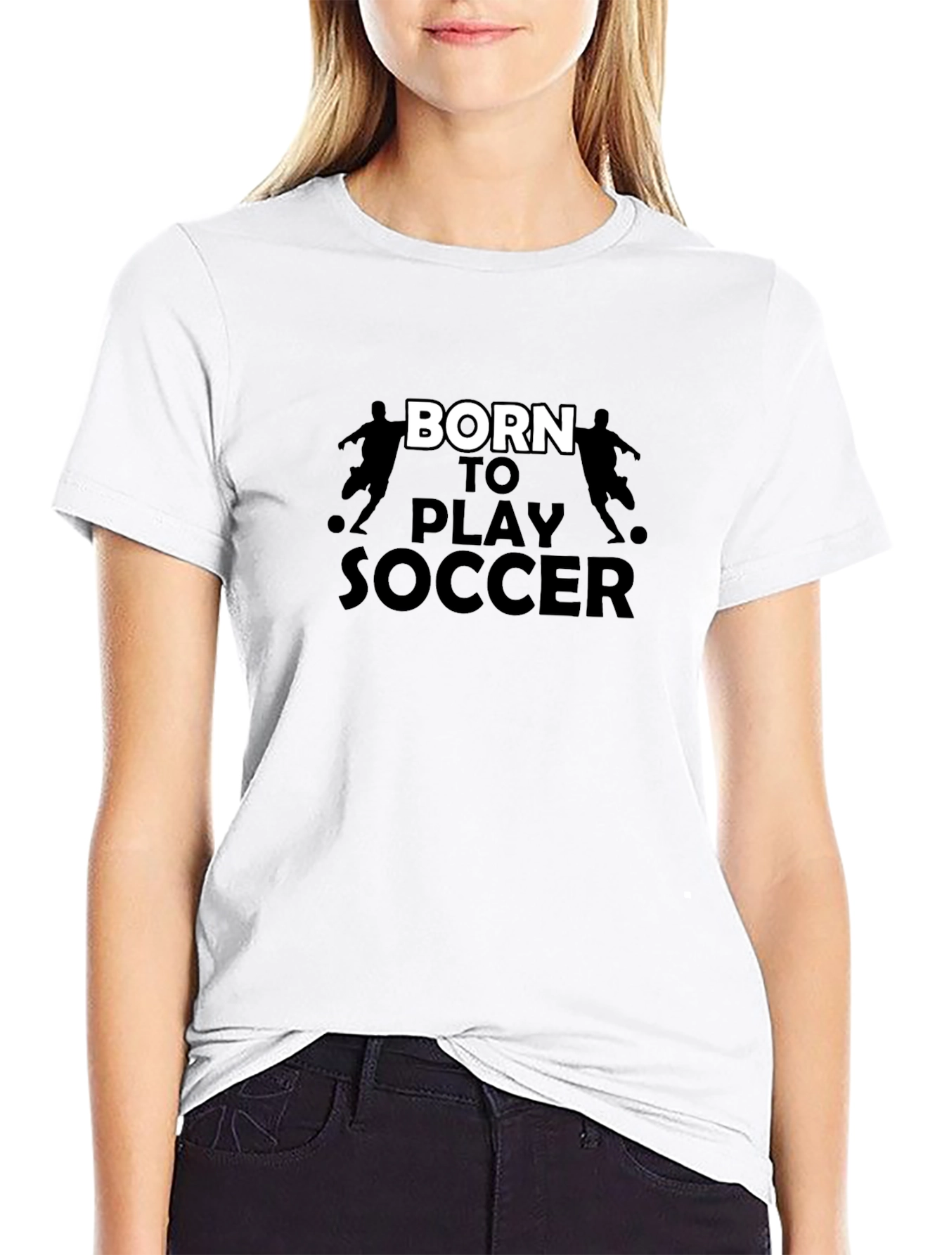 Born to Play Soccer Graphic Tee - Black