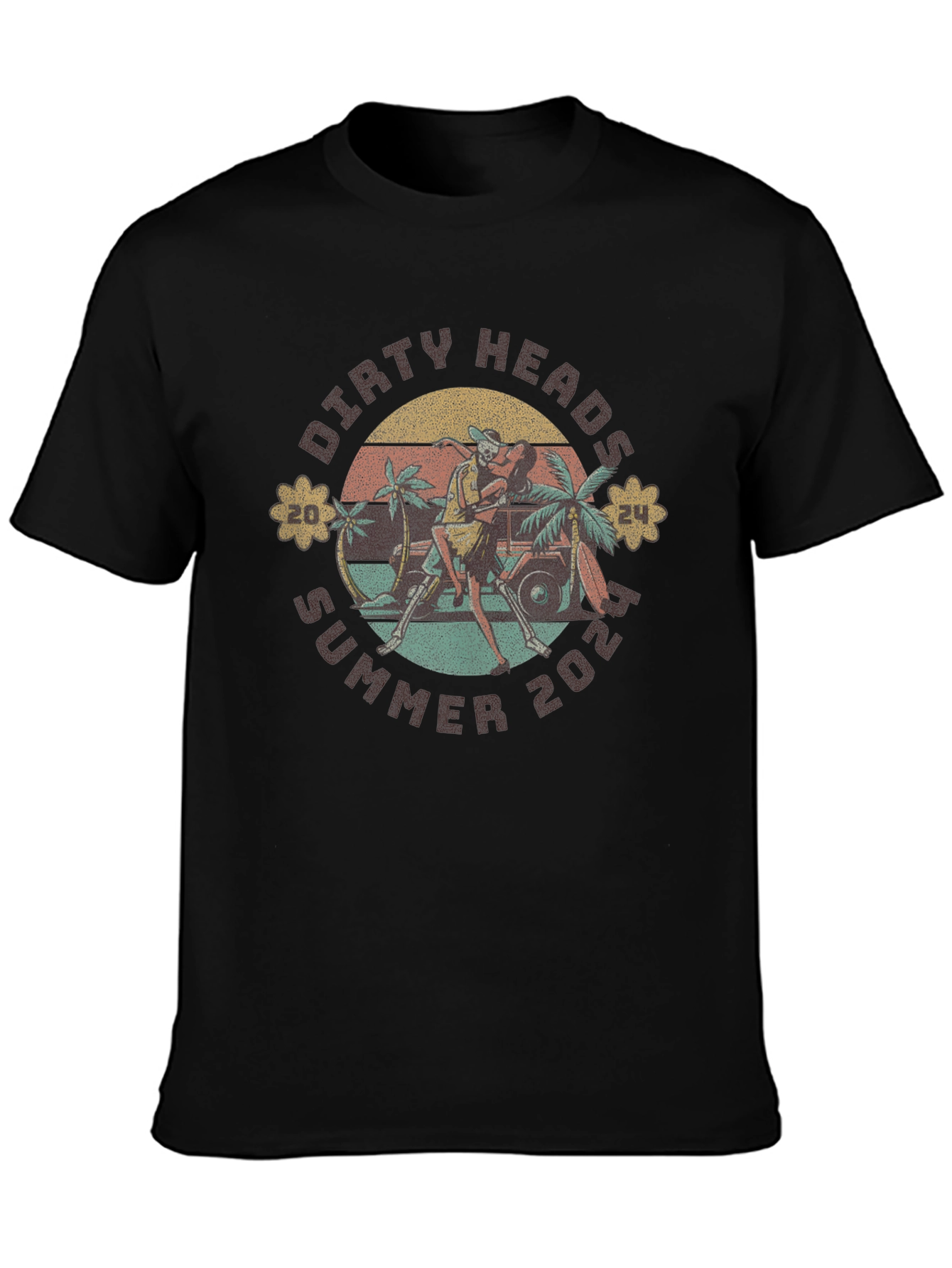 Dirty Heads Summer 2024 Black Graphic T-Shirt