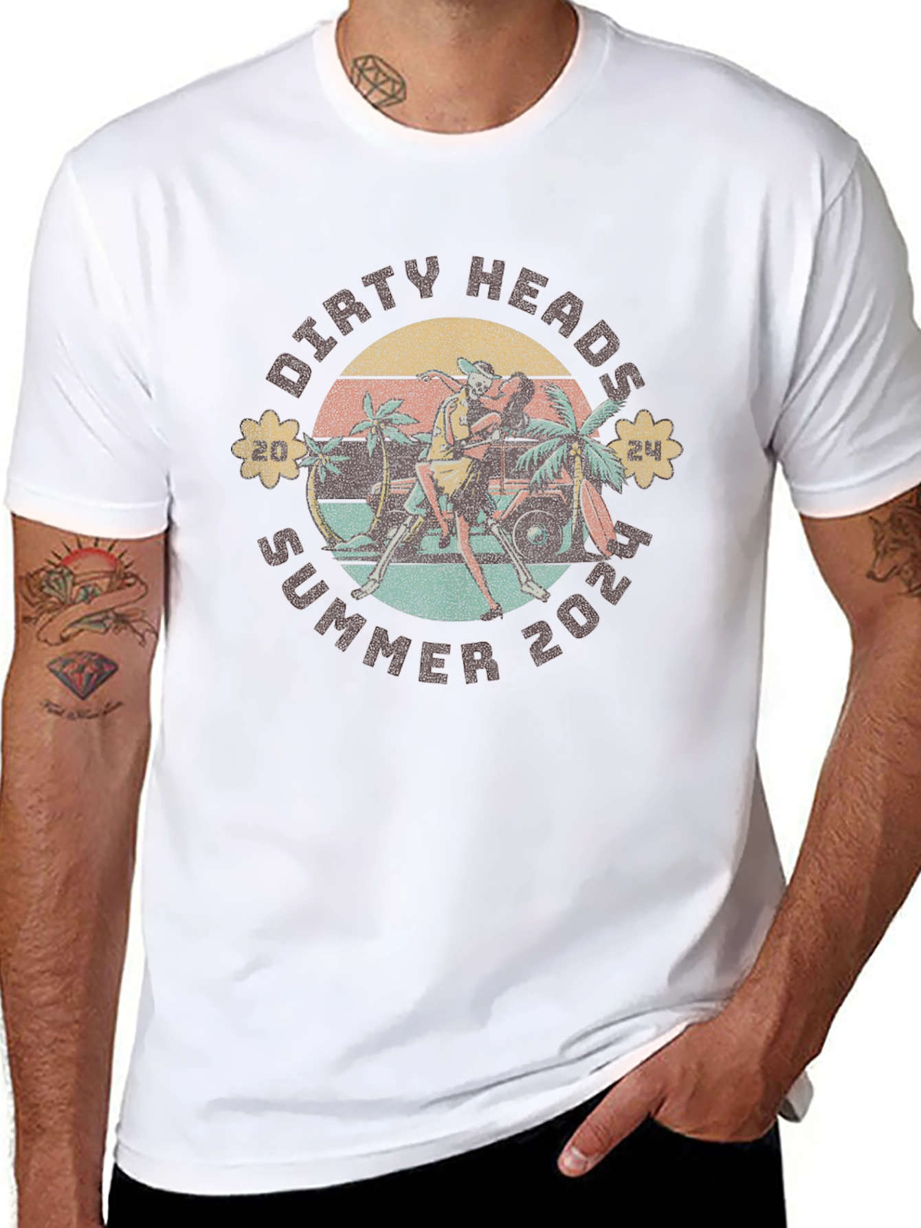 Dirty Heads Summer 2024 Black Graphic T-Shirt
