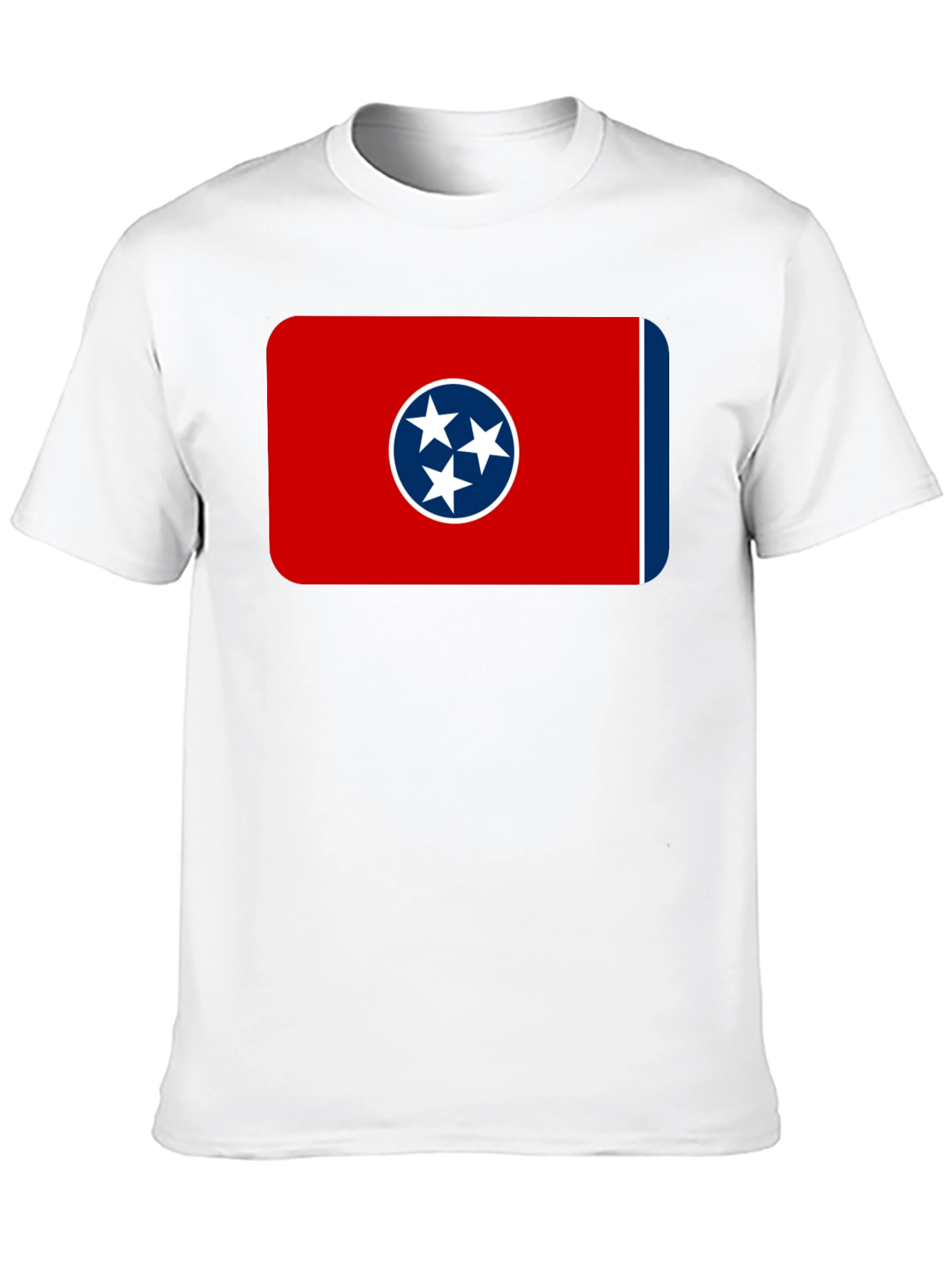 Tennessee Flag T-Shirt -  Black Crew Neck Tee