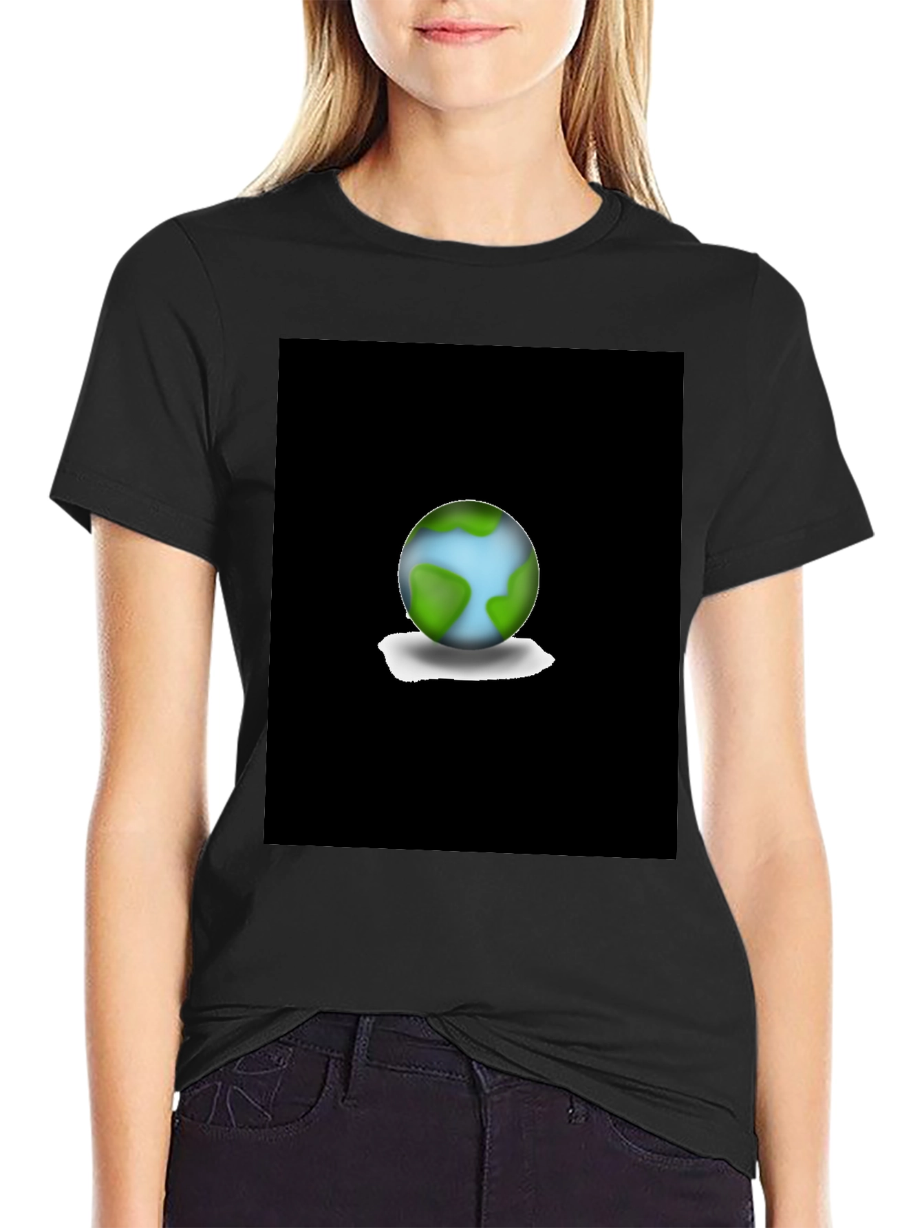 Earth Graphic Black T-Shirt - Eco-Friendly Fashion