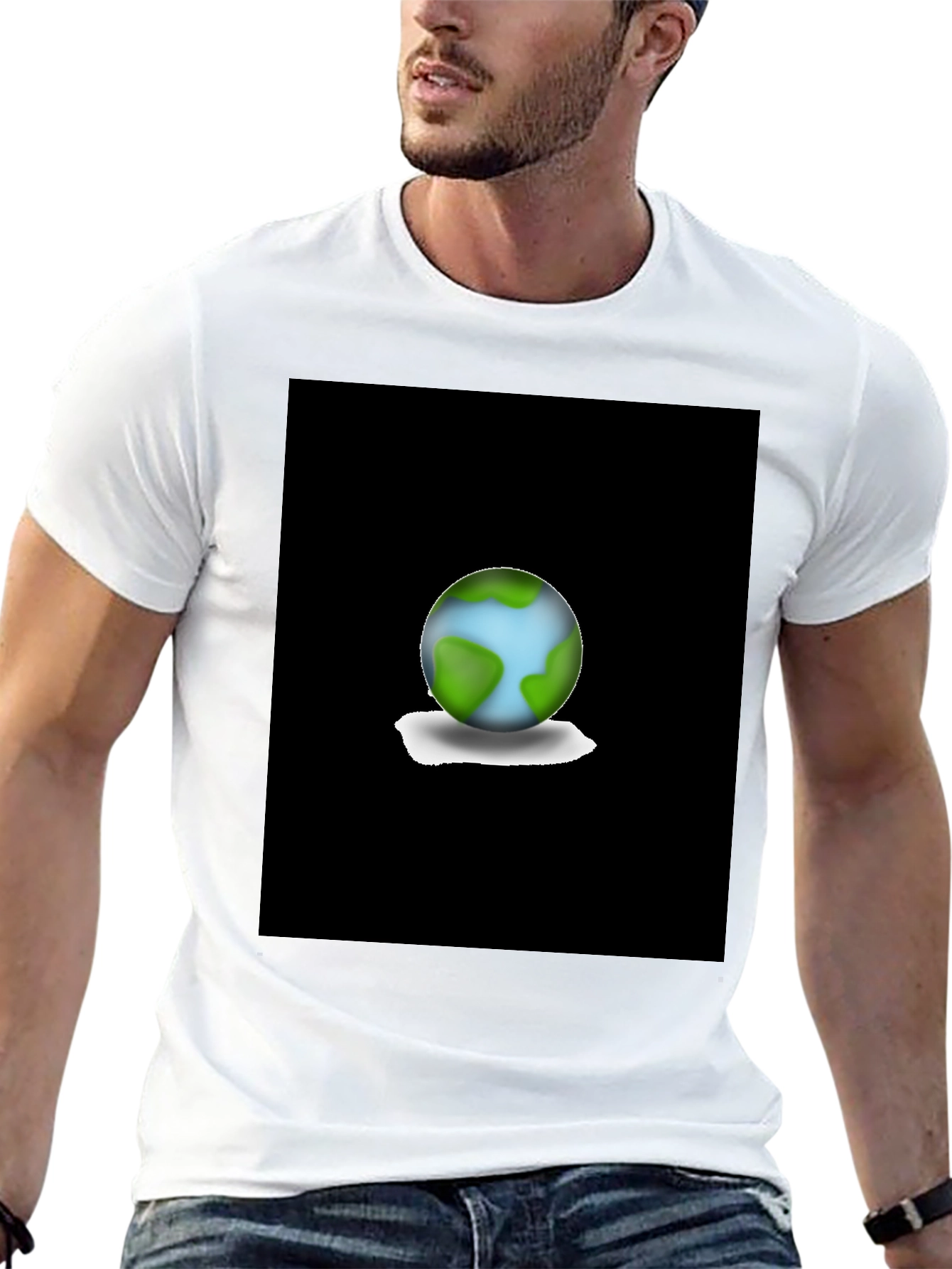 Earth Graphic Black T-Shirt - Eco-Friendly Fashion