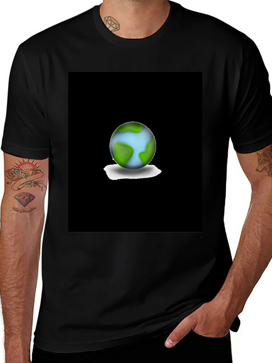 Earth Graphic Black T-Shirt - Eco-Friendly Fashion