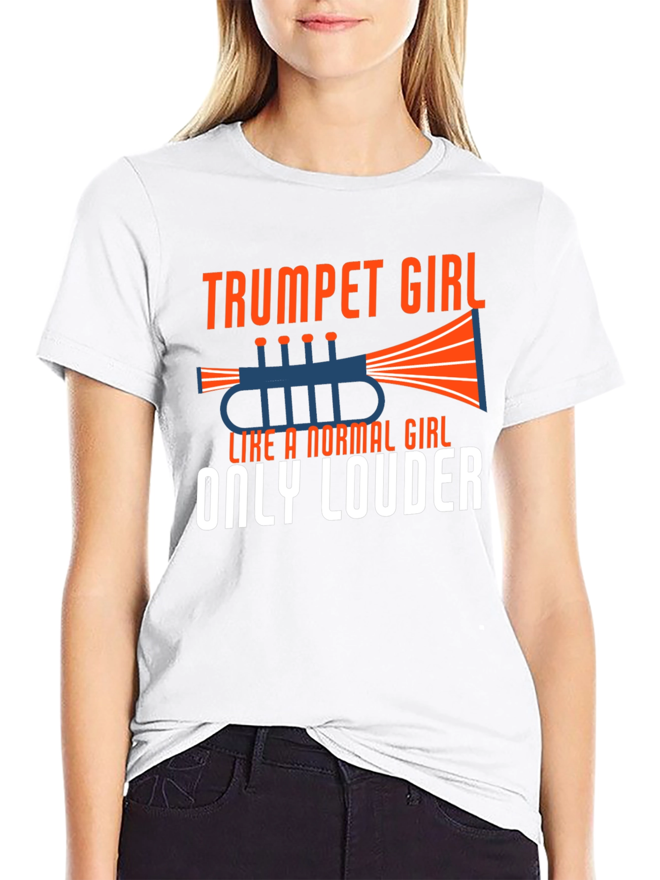 Trumpet Girl T-Shirt - Normal Girl Only Louder!