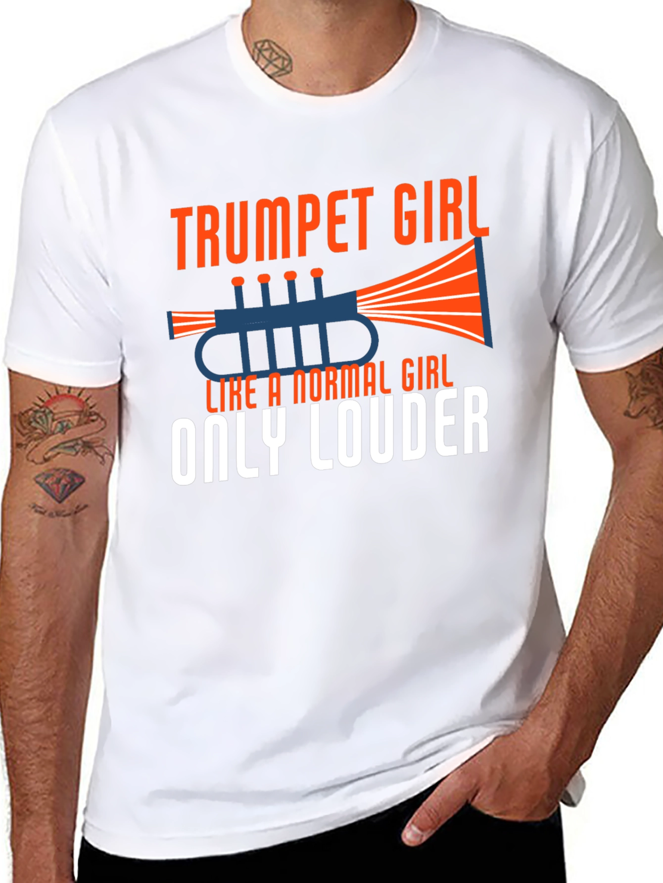 Trumpet Girl T-Shirt - Normal Girl Only Louder!