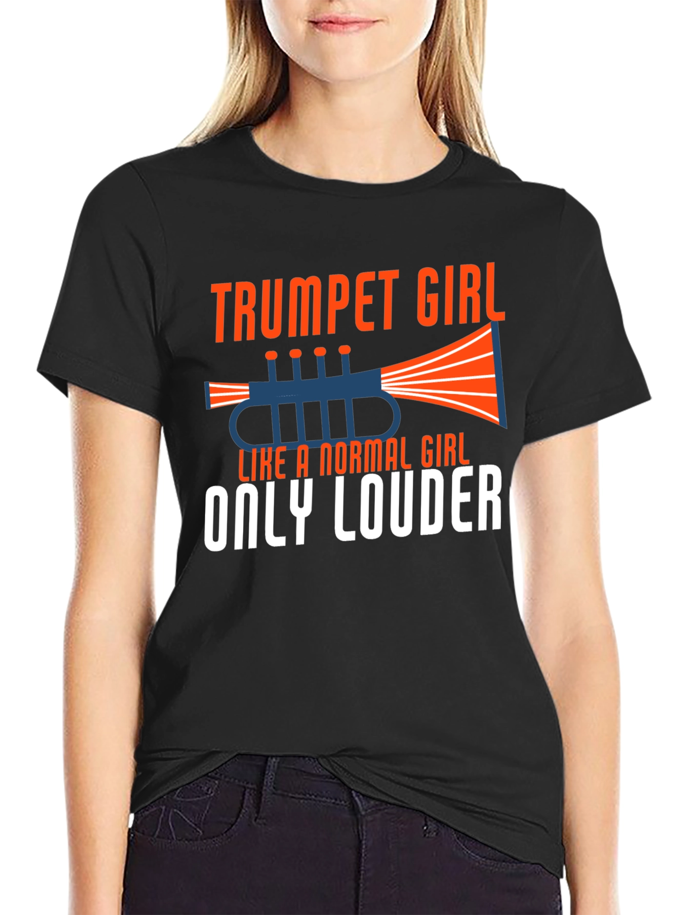 Trumpet Girl T-Shirt - Normal Girl Only Louder!