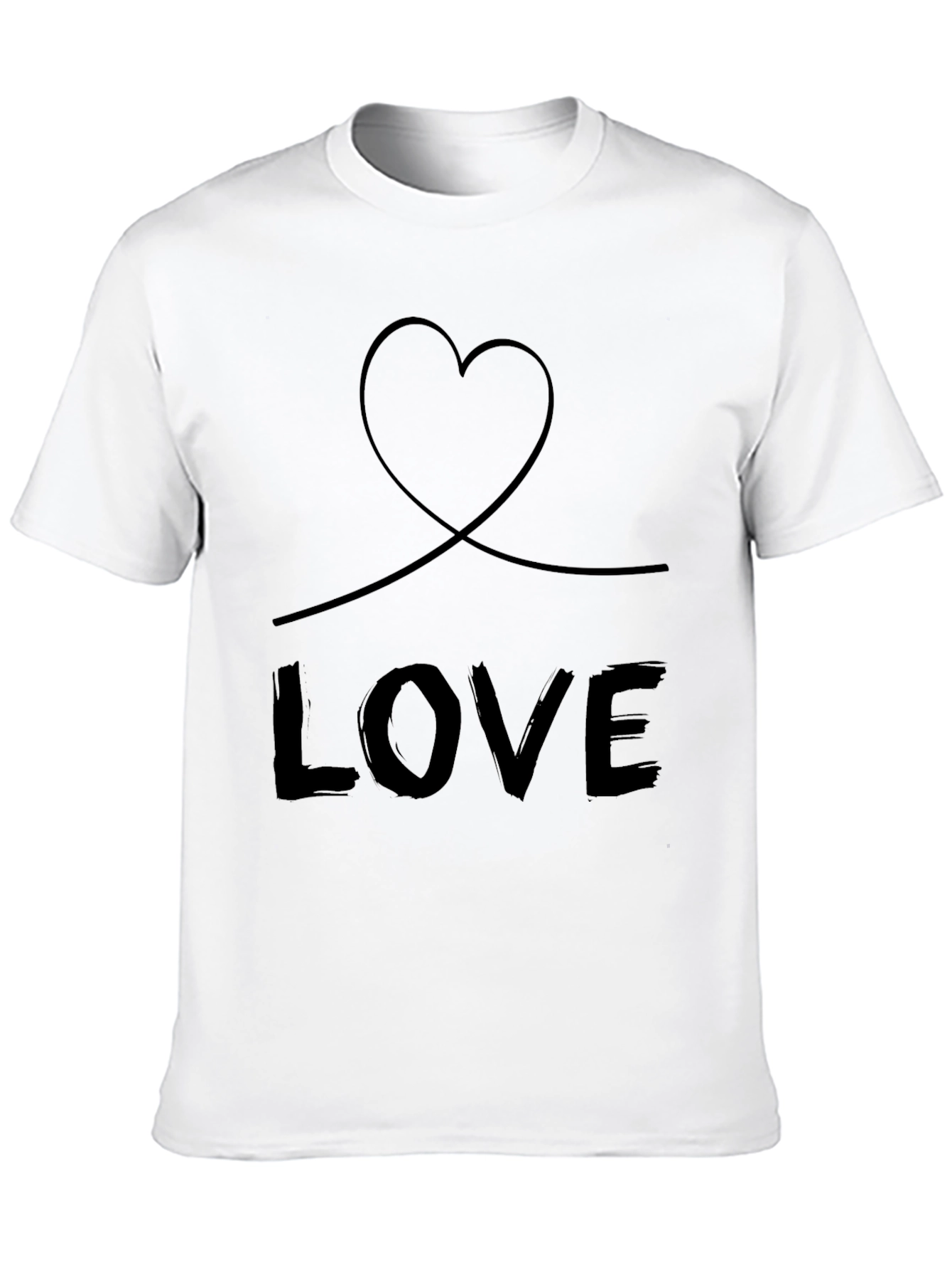 Love Heart Graphic Tee - Black