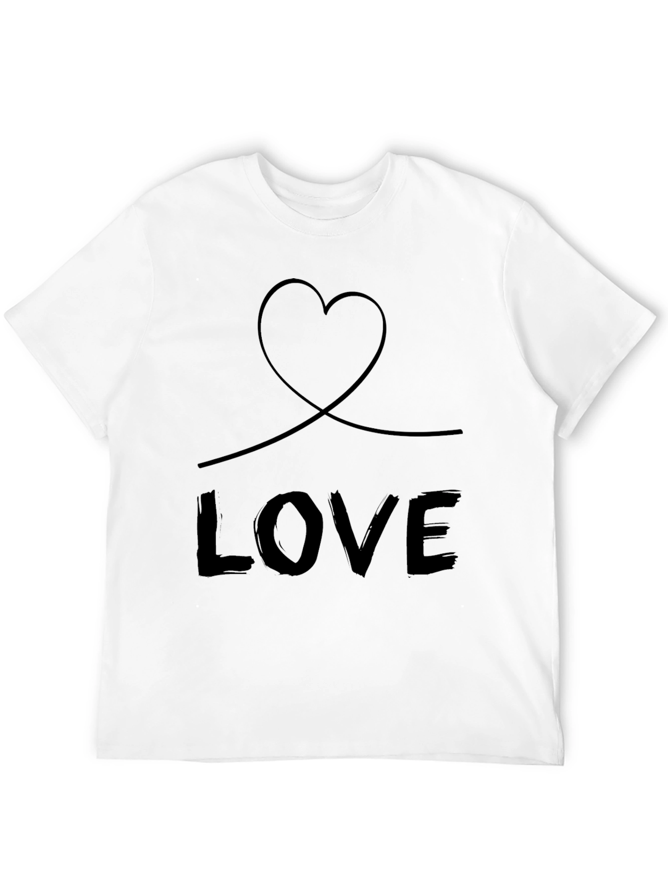 Love Heart Graphic Tee - Black
