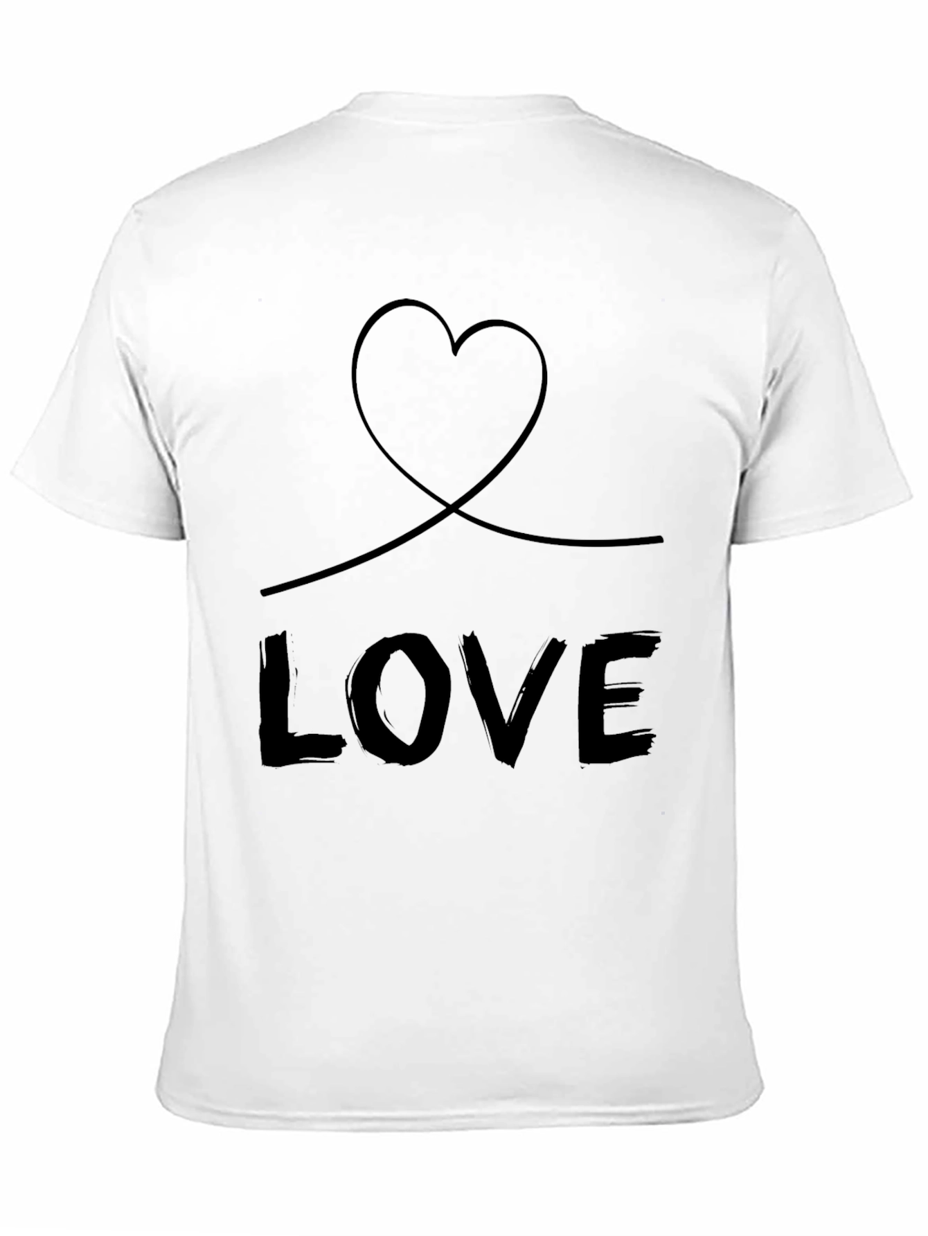 Love Heart Graphic Tee - Black
