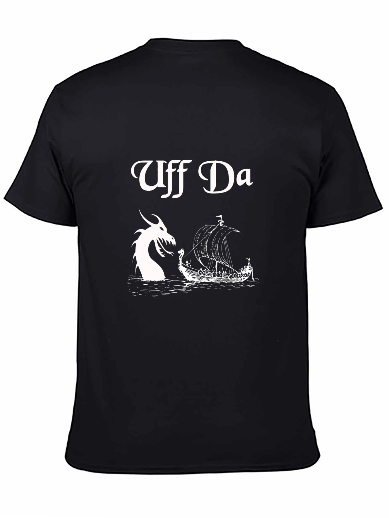 Uff Da Graphic Tee - Viking Ship & Dragon