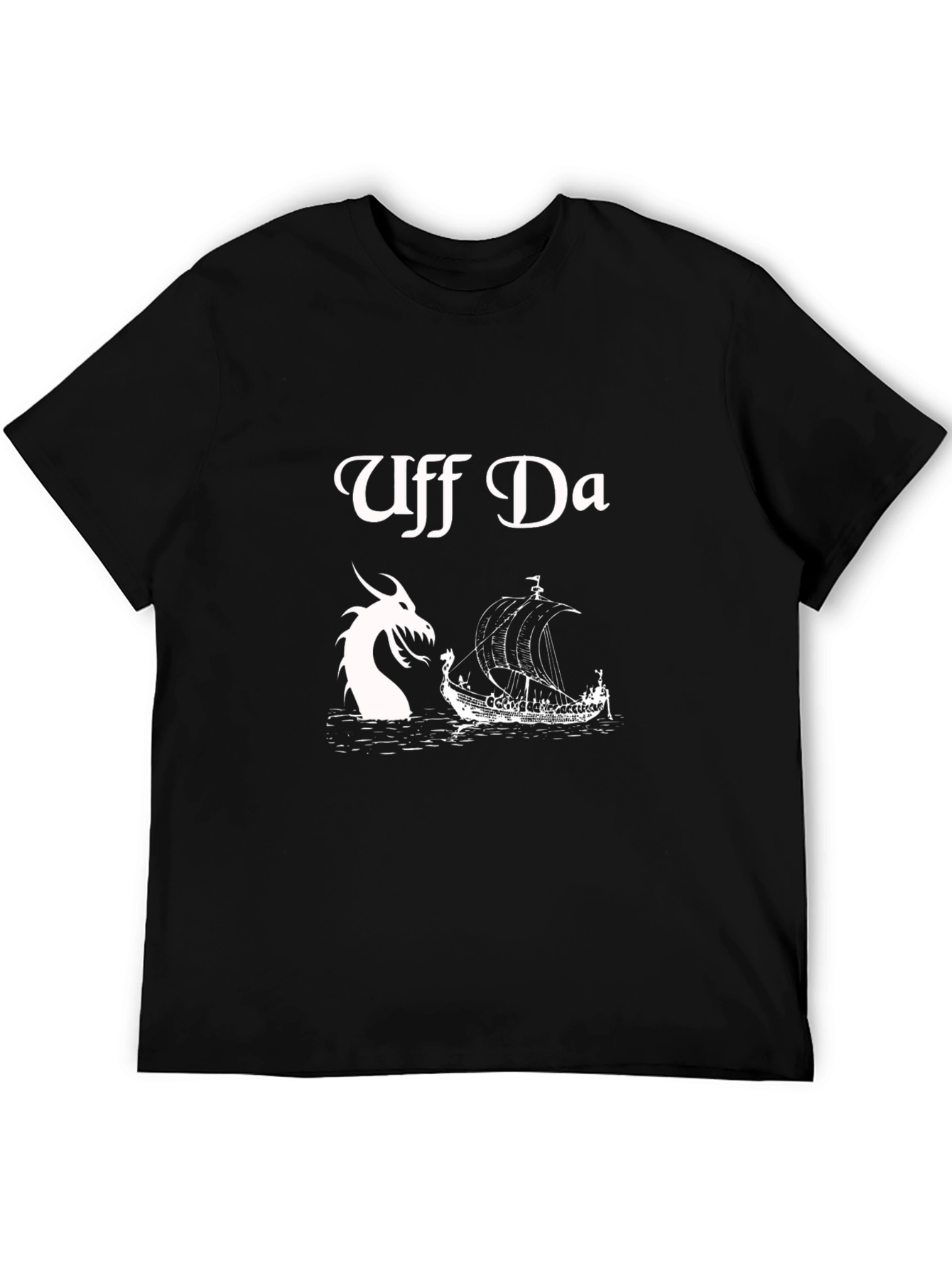 Uff Da Graphic Tee - Viking Ship & Dragon