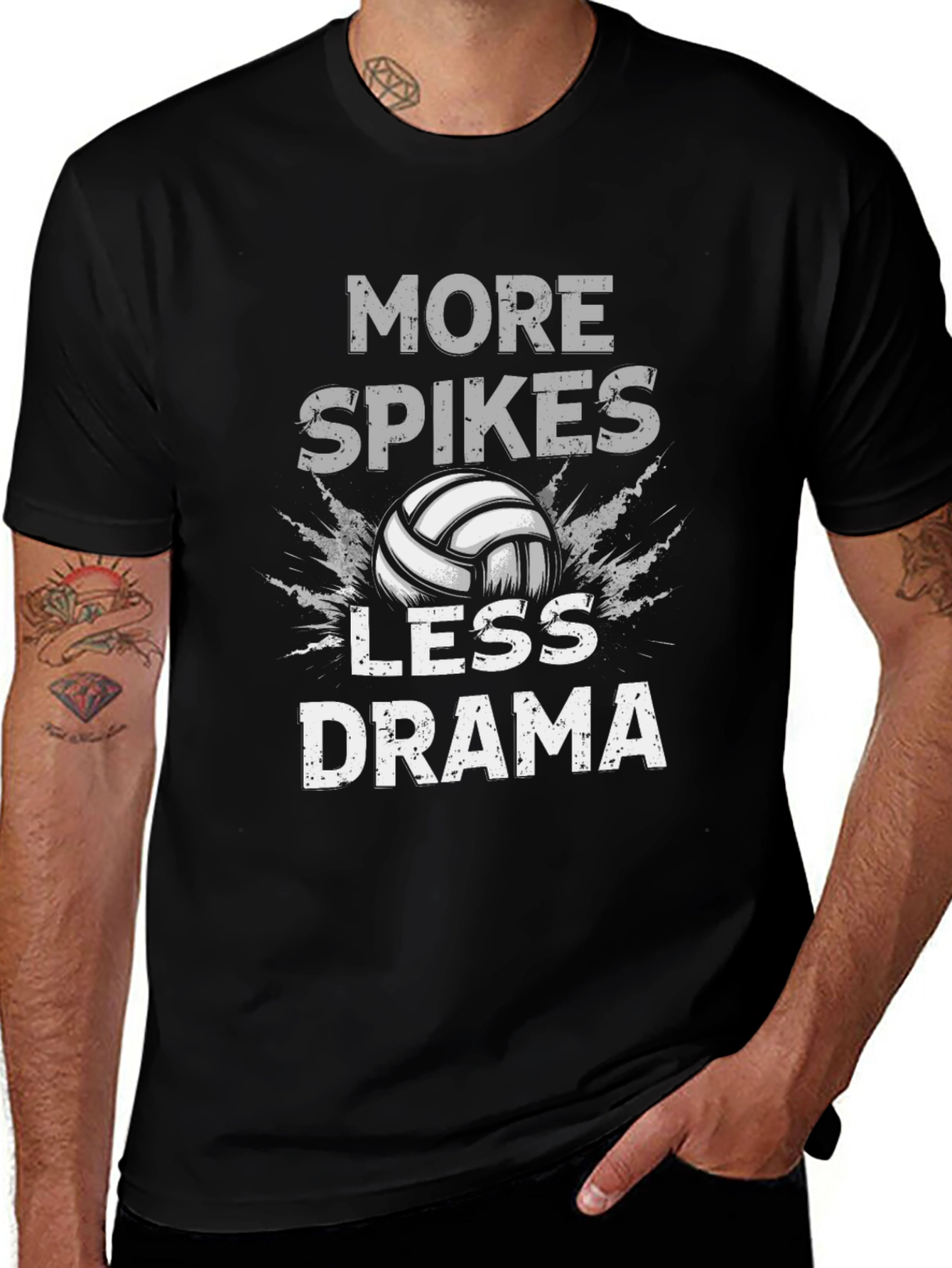 More Spikes Less Drama Volleyball T-Shirt