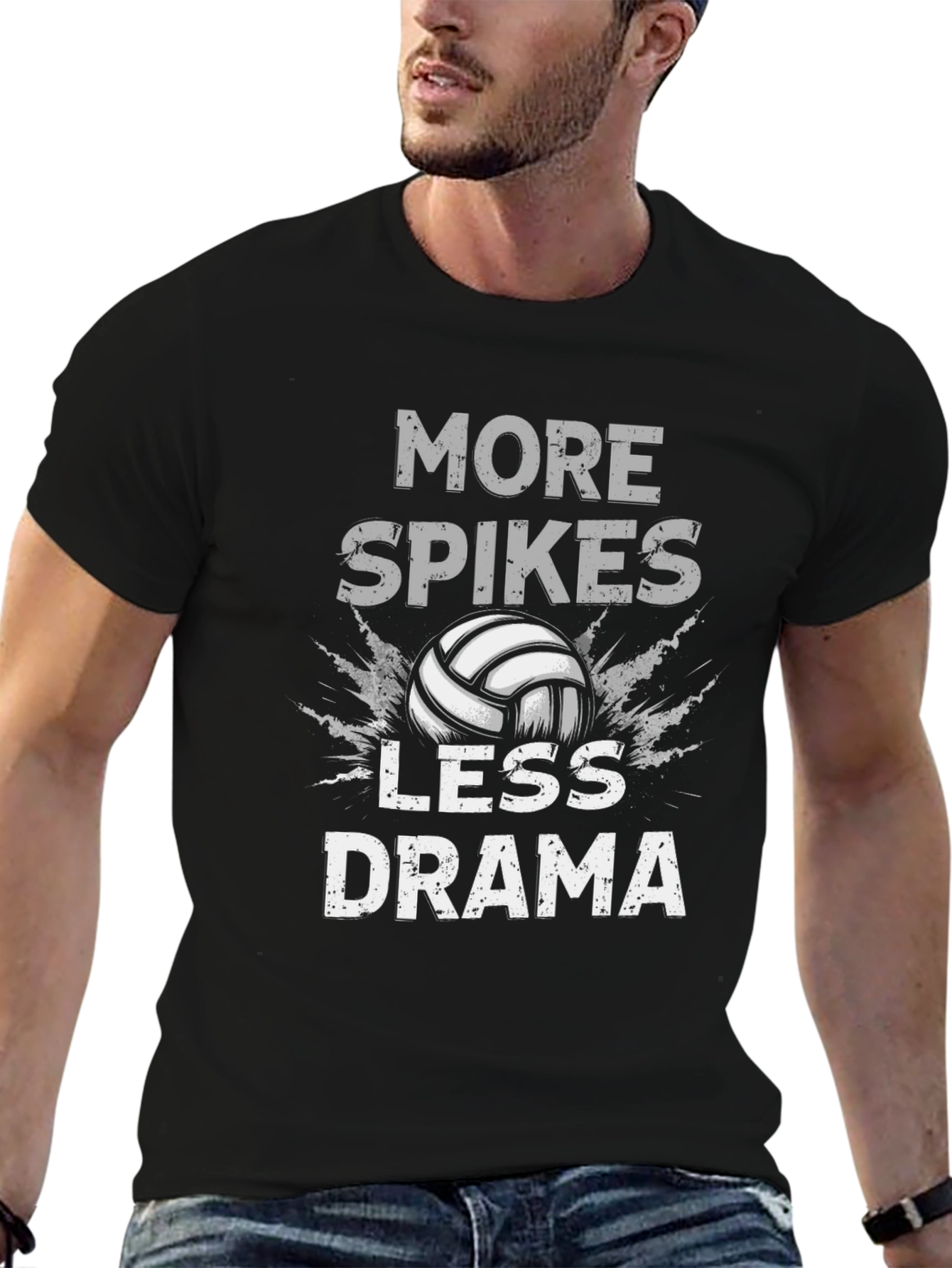 More Spikes Less Drama Volleyball T-Shirt
