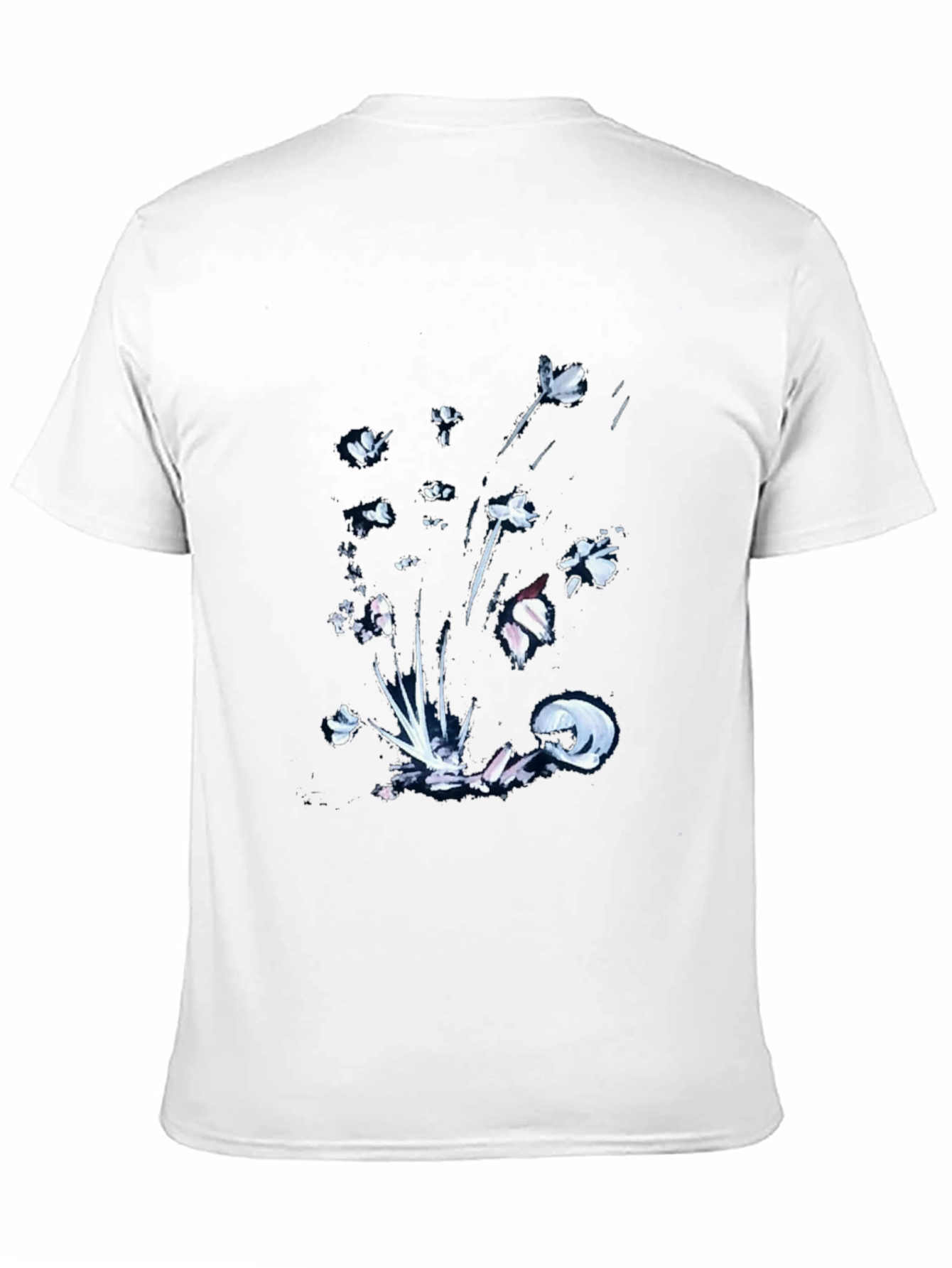 Black Floral Graphic Tee - Casual Wear