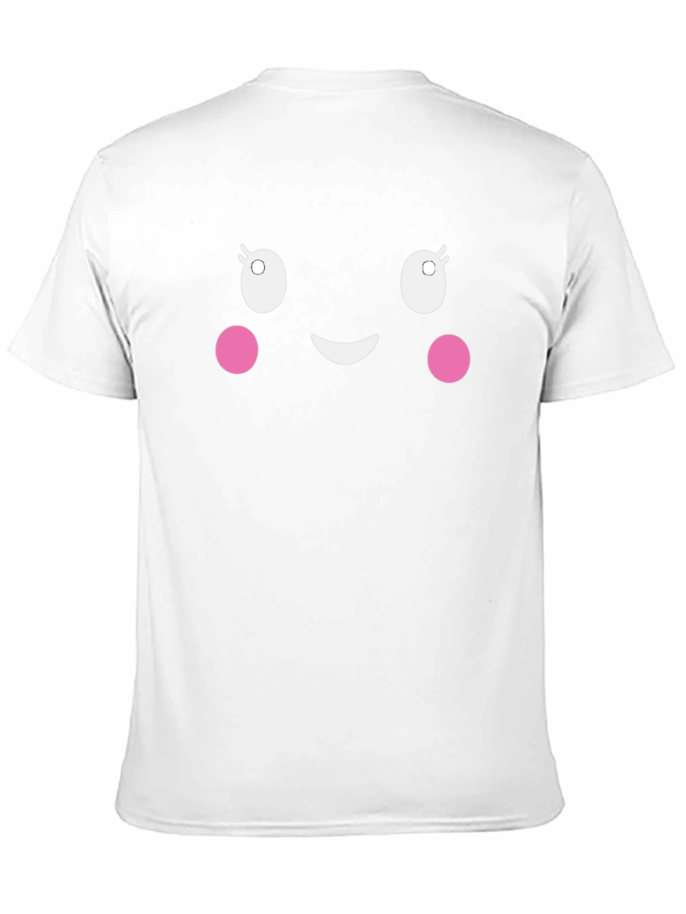Cute Cartoon Face Black T-Shirt