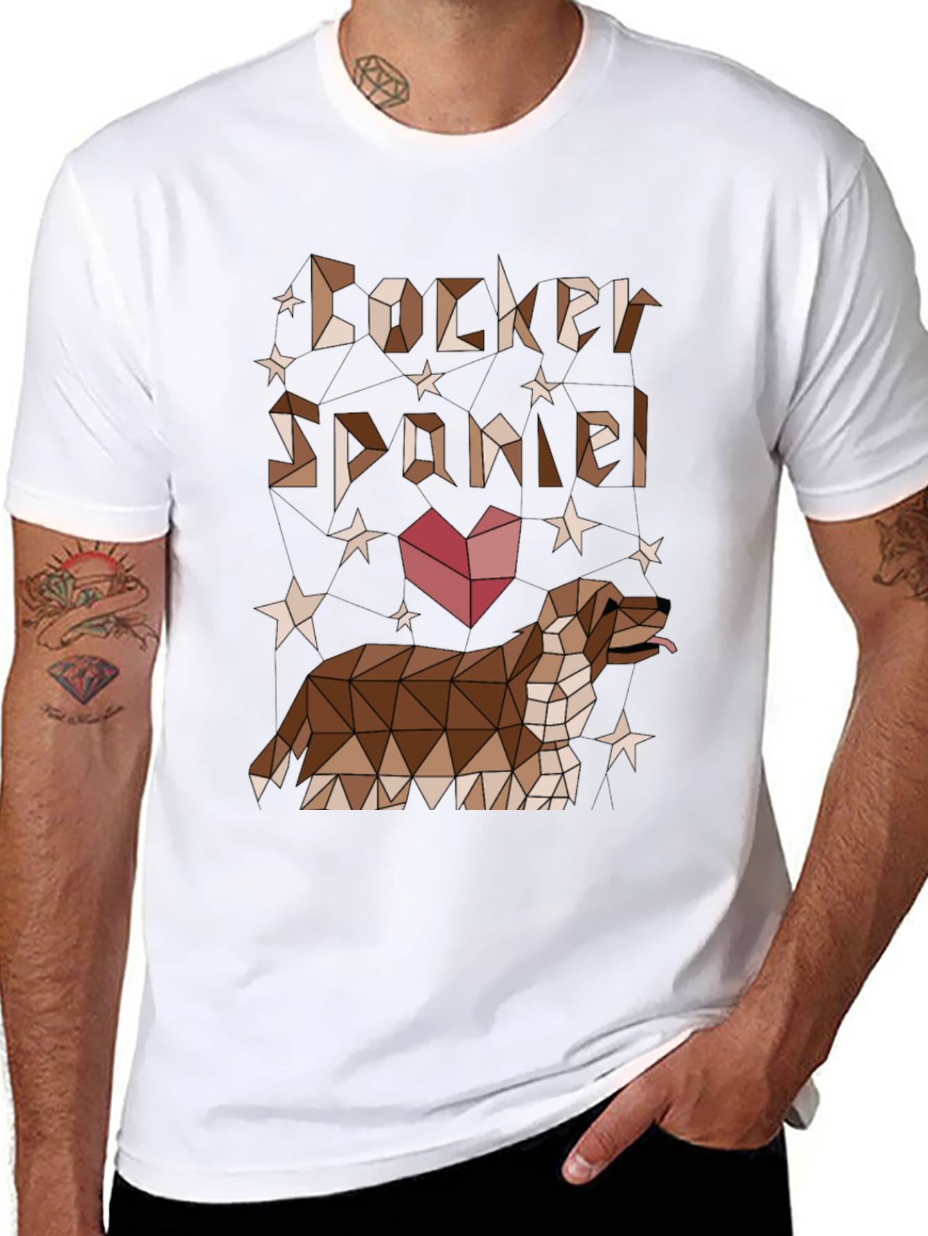 Geometric Cocker Spaniel T-Shirt