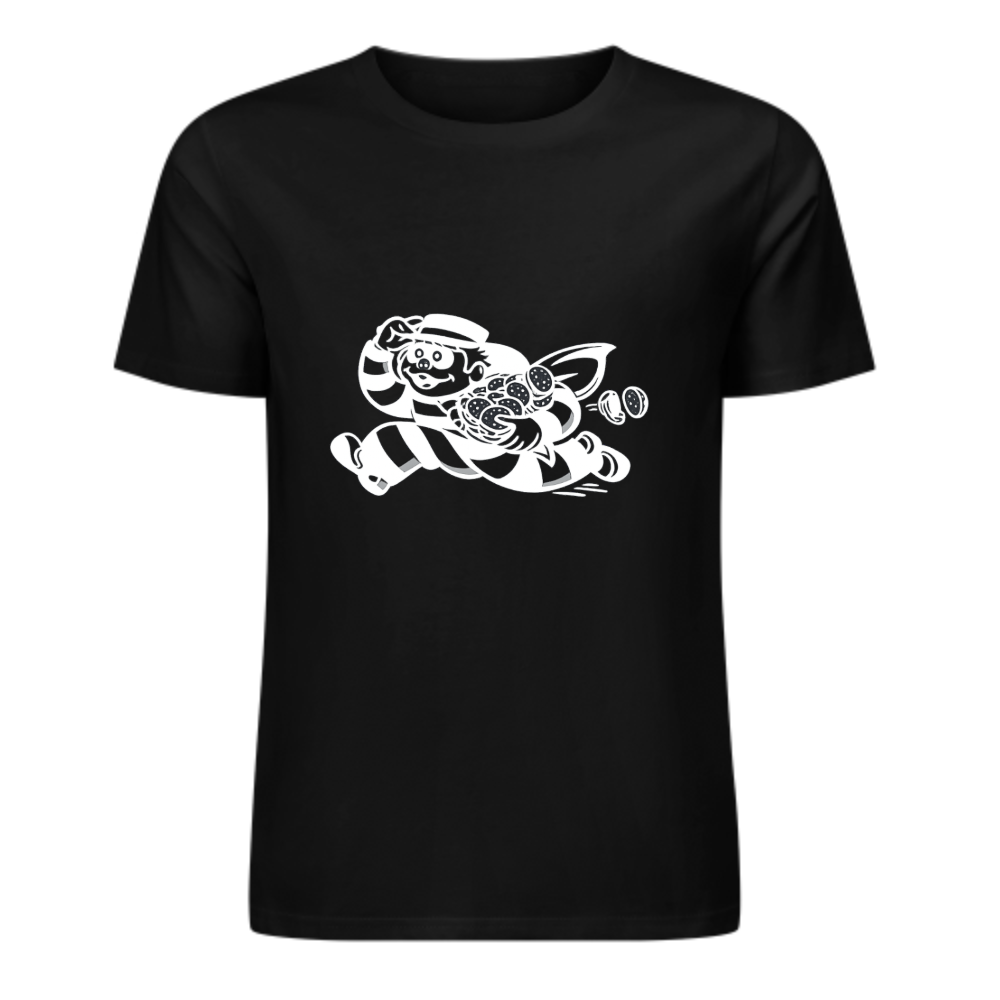 Funny Burger Bandit T-Shirt | Cartoon Fast Food Graphic Tee(z125)