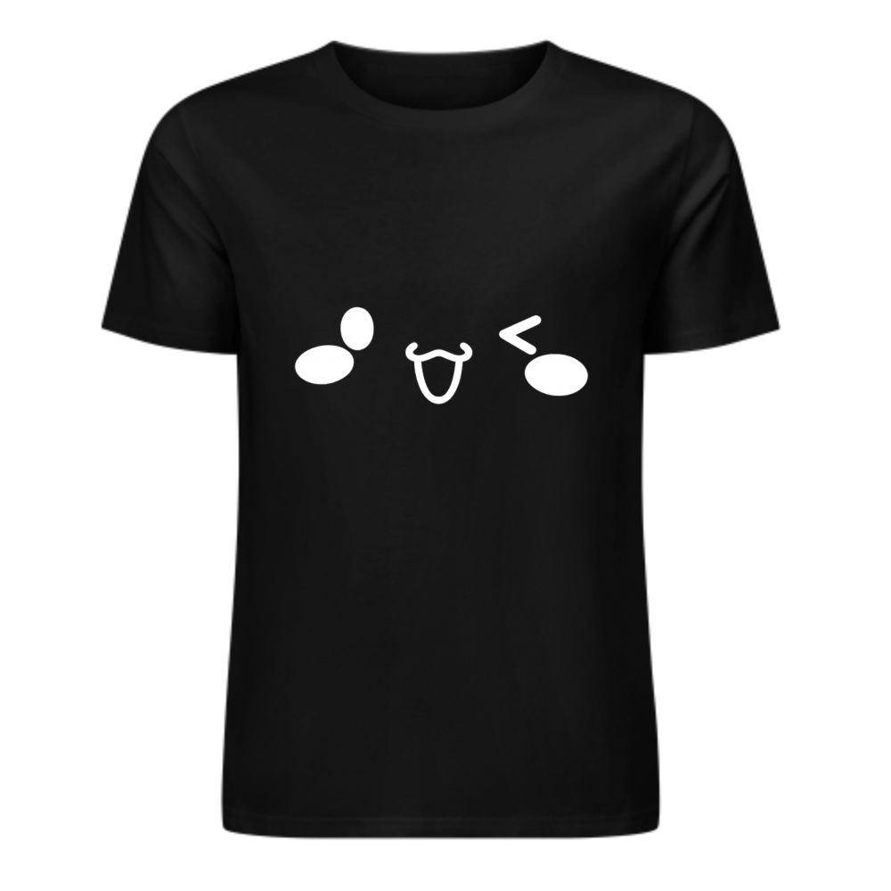 Cute Kawaii Face T-Shirt | Minimal Anime Emoji Graphic Tee(z126)