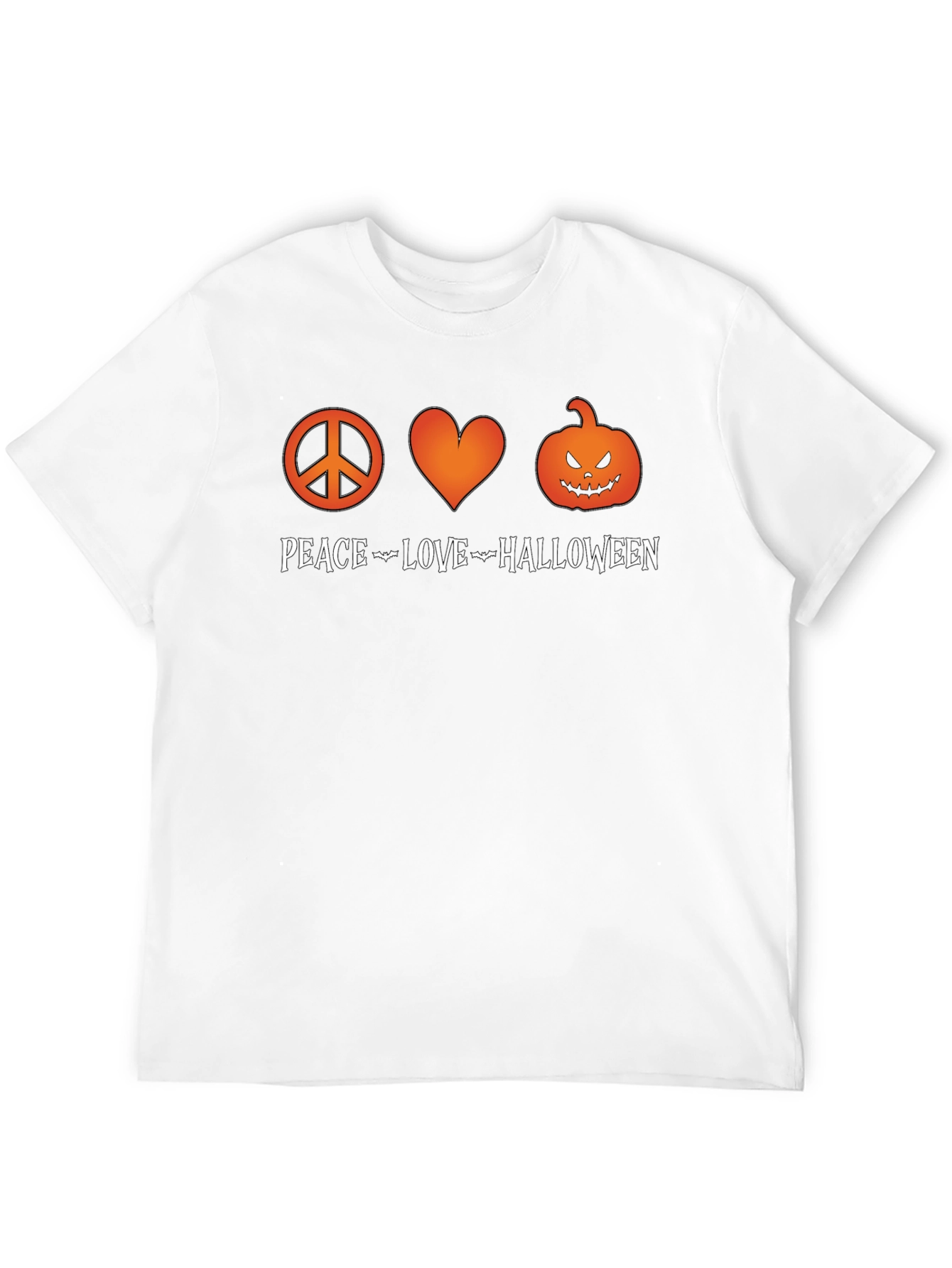 Peace Love Halloween Graphic T-Shirt