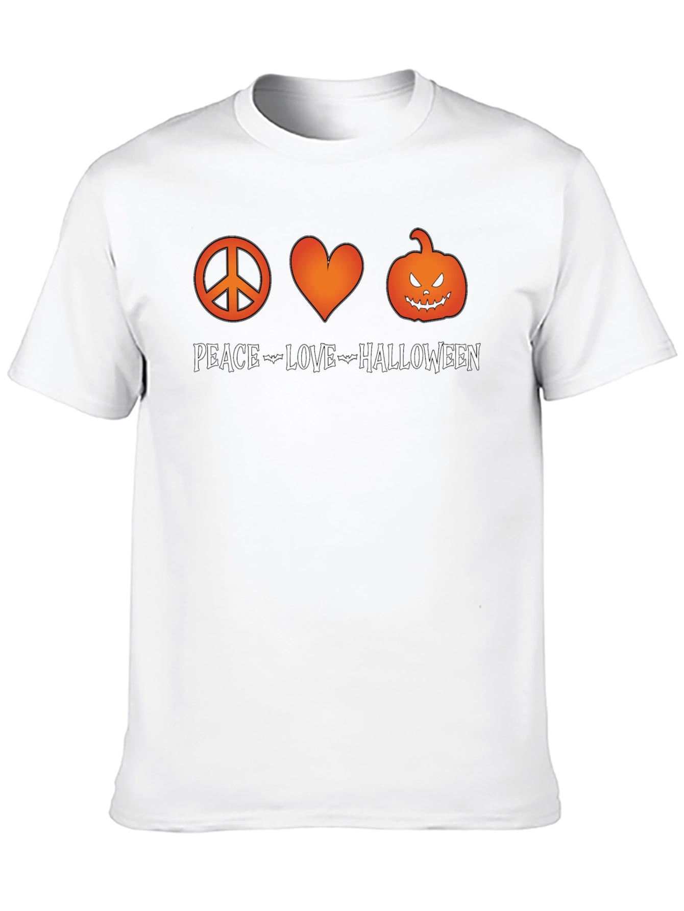 Peace Love Halloween Graphic T-Shirt