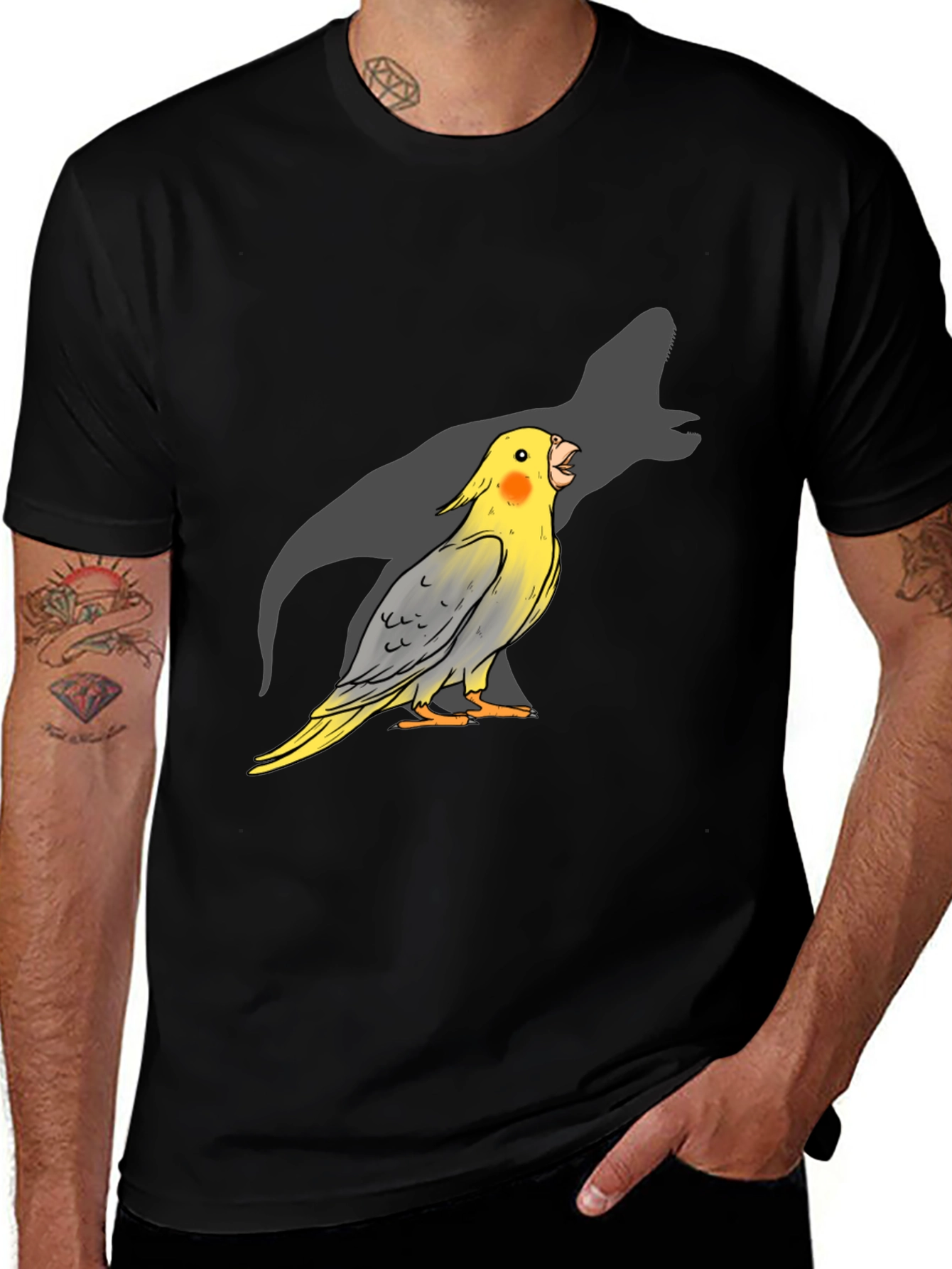 Parrot Dinosaur Shadow T-Shirt